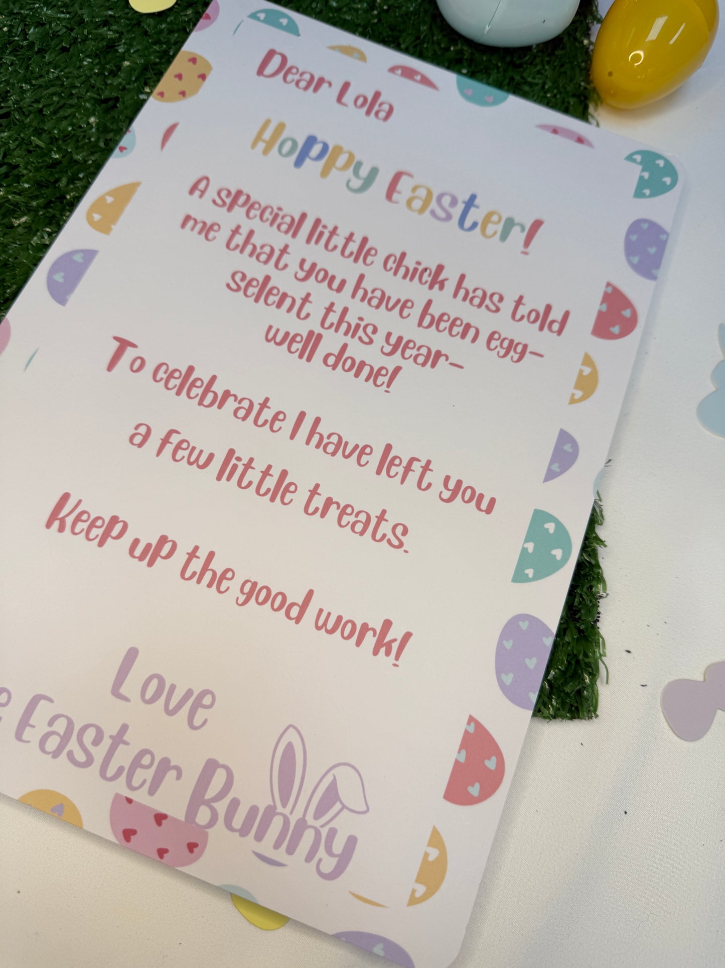 Personalised White A4 Letter From The Easter Bunny