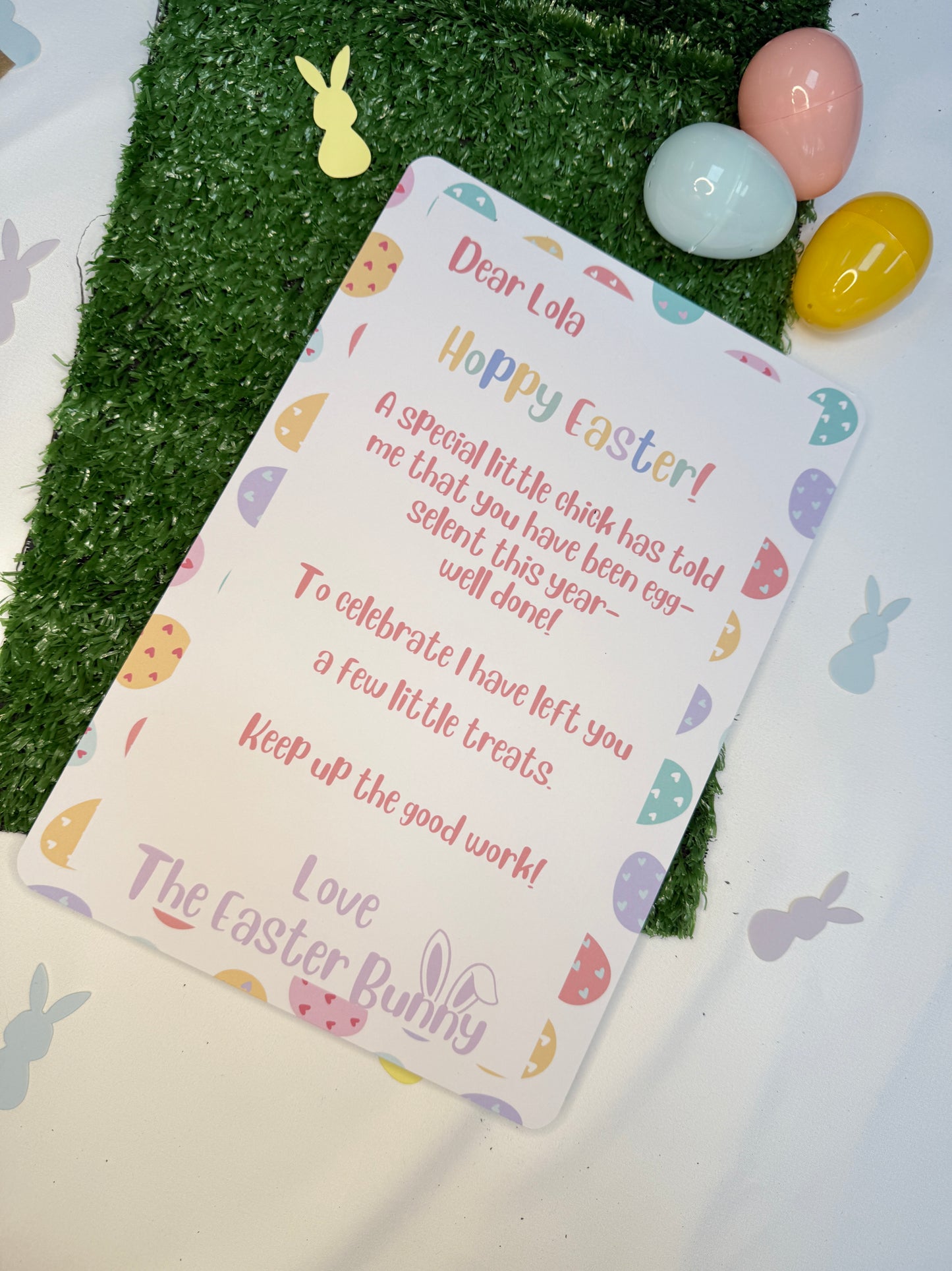 Personalised White A4 Letter From The Easter Bunny