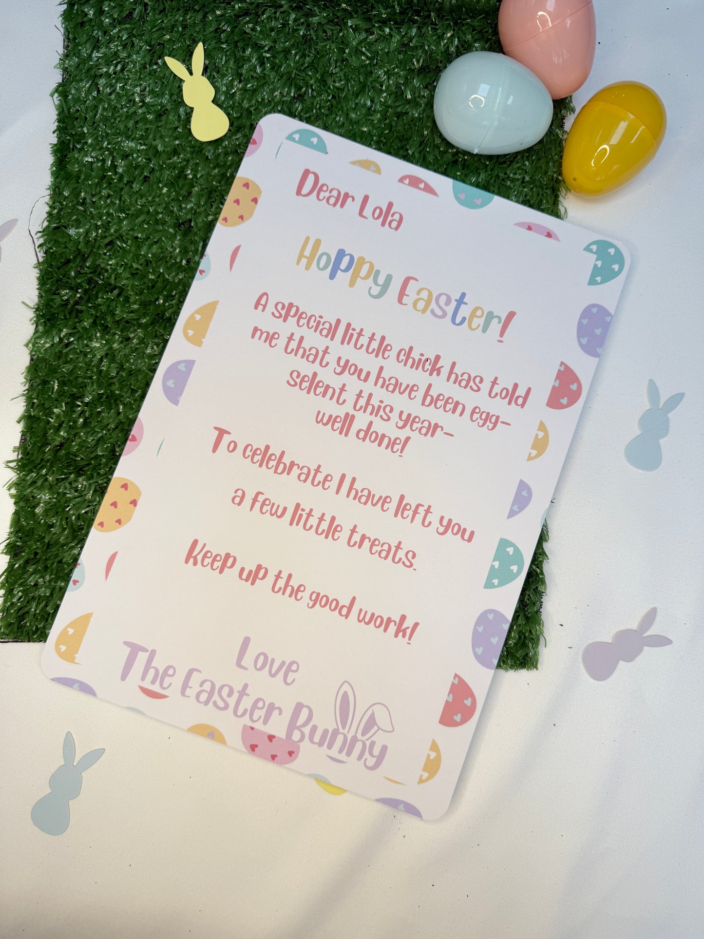Personalised White A4 Letter From The Easter Bunny