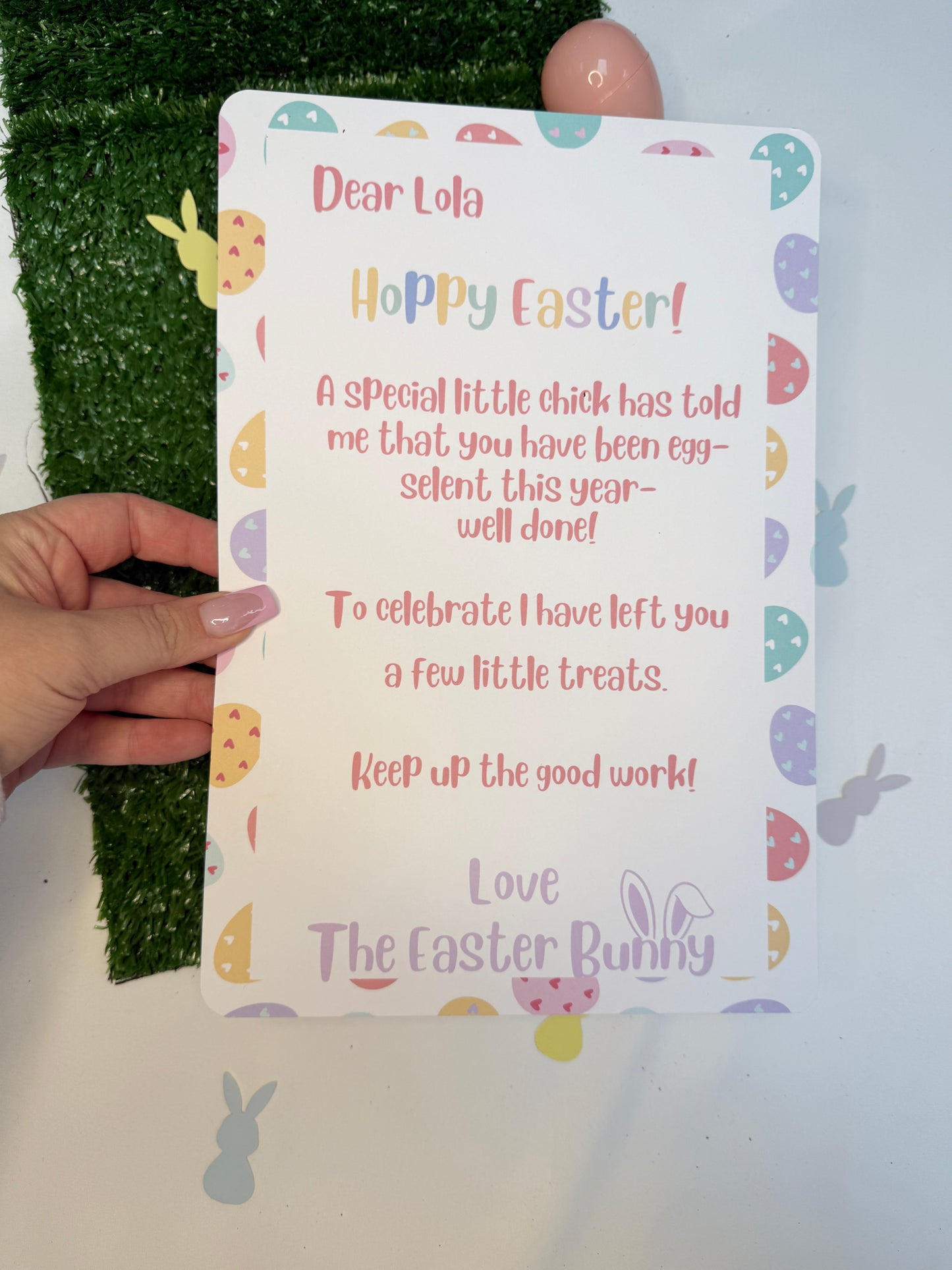 Personalised White A4 Letter From The Easter Bunny