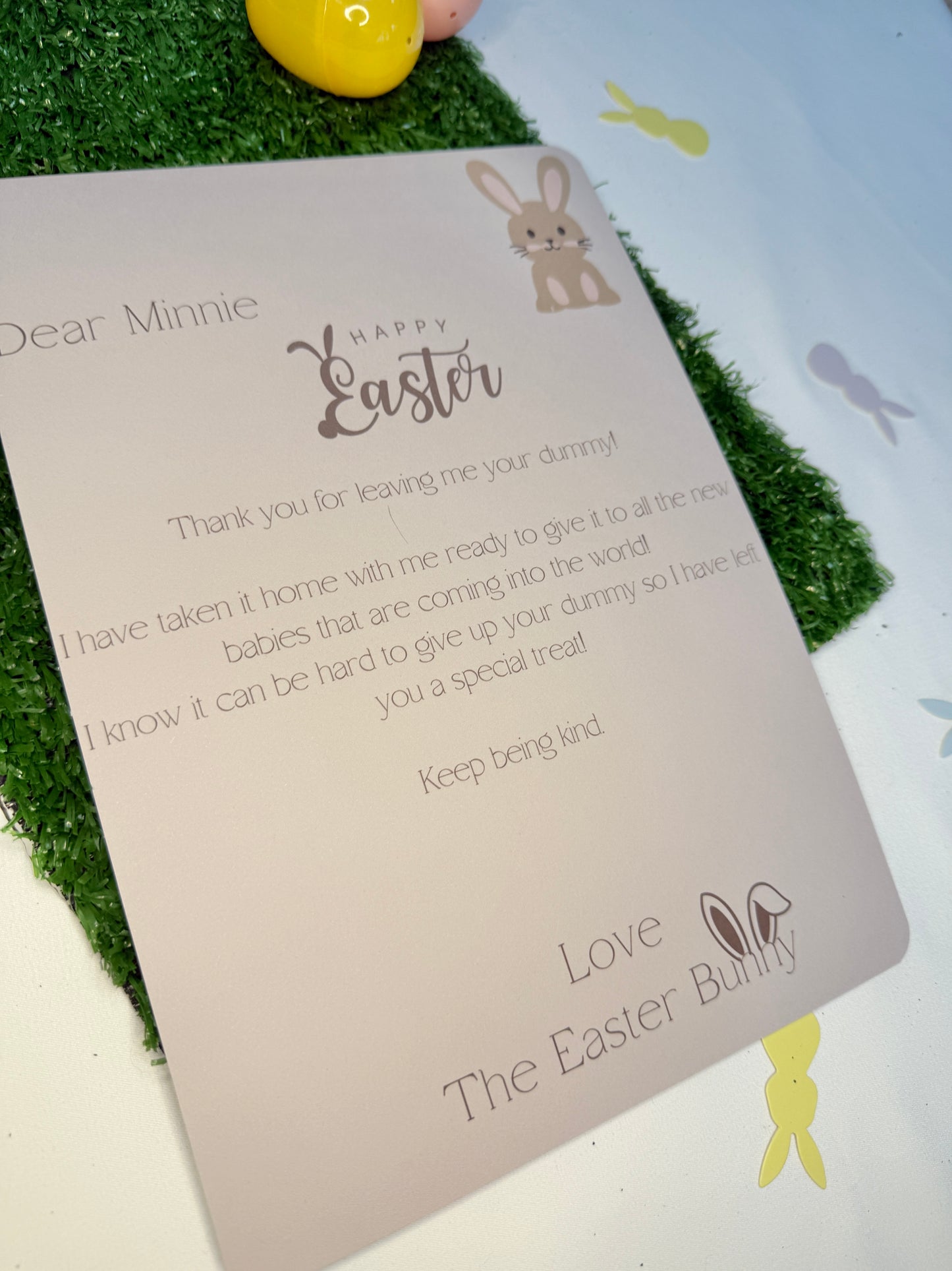 Personalised Beige Dummy Letter, A4 Letter From The Easter Bunny