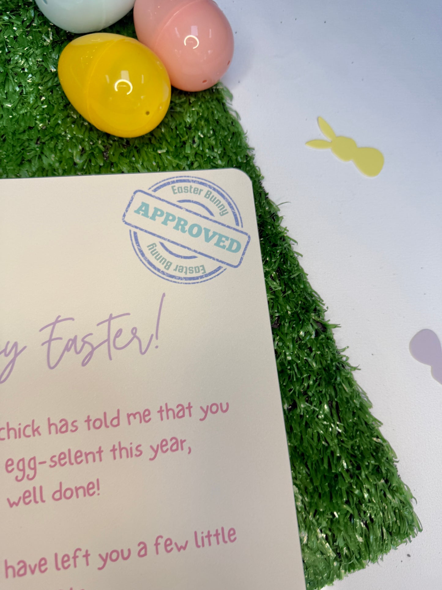 Personalised, Egg A4 Letter, From The Easter Bunny