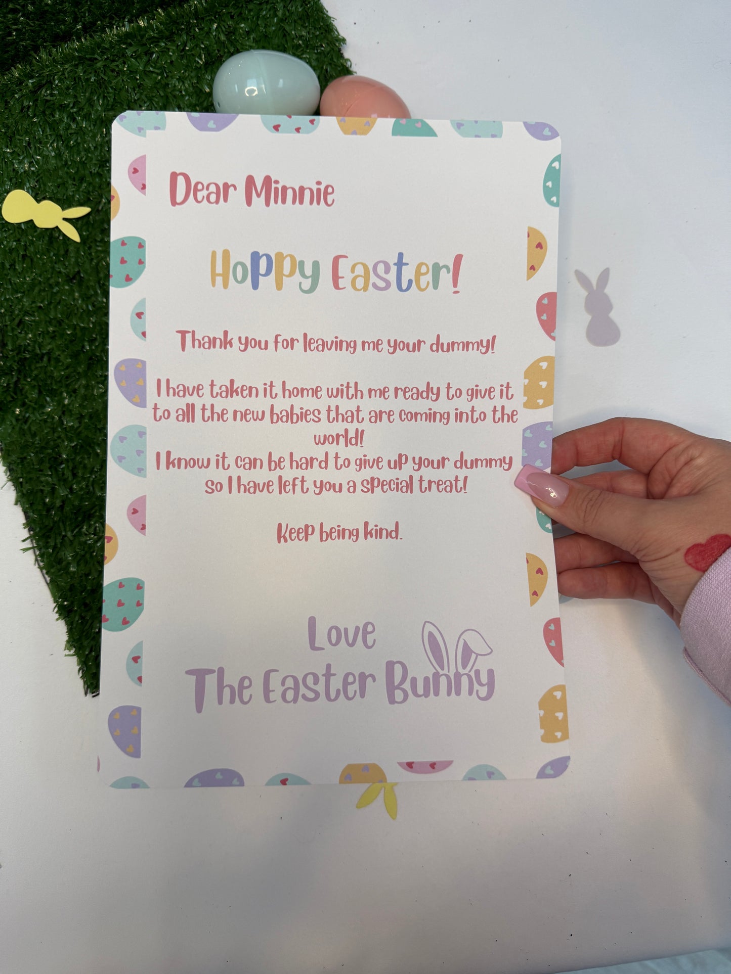 Personalised White Dummy Letter, A4 Letter From The Easter Bunny