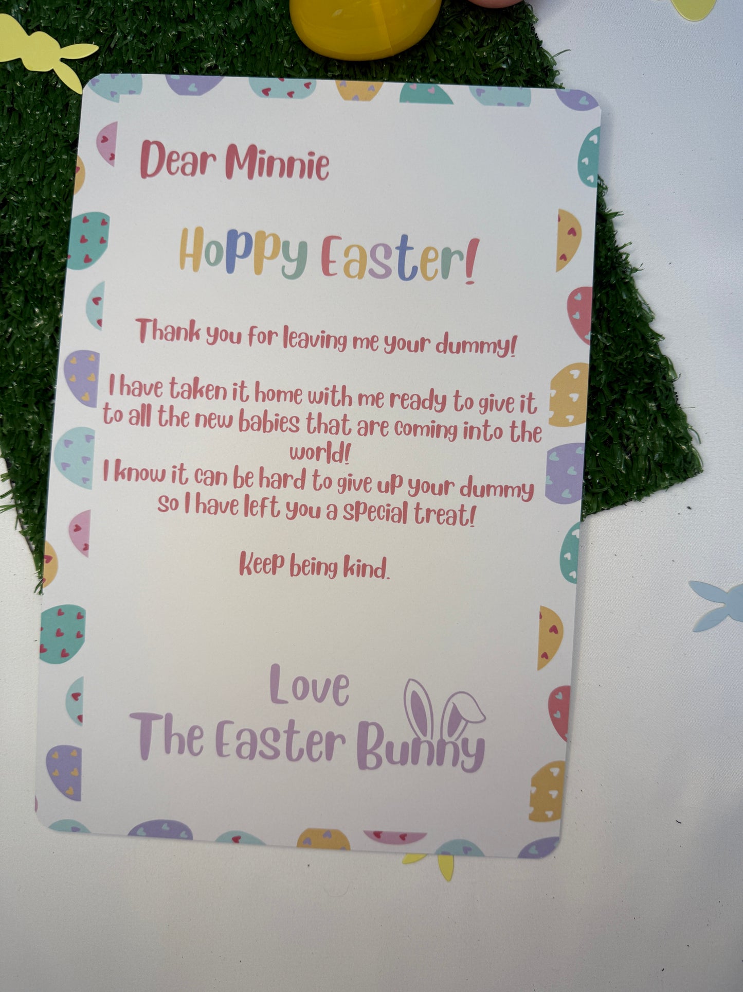 Personalised White Dummy Letter, A4 Letter From The Easter Bunny