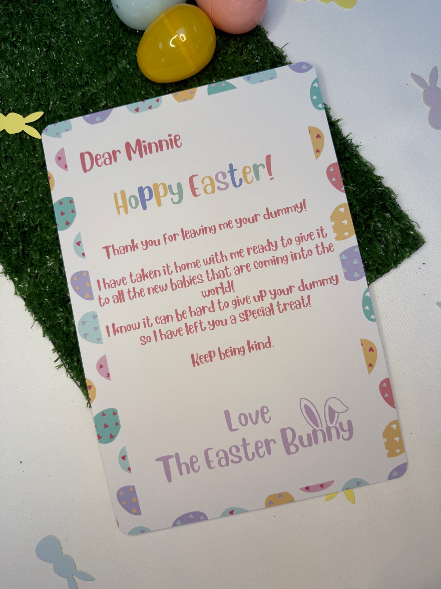 Personalised White Dummy Letter, A4 Letter From The Easter Bunny