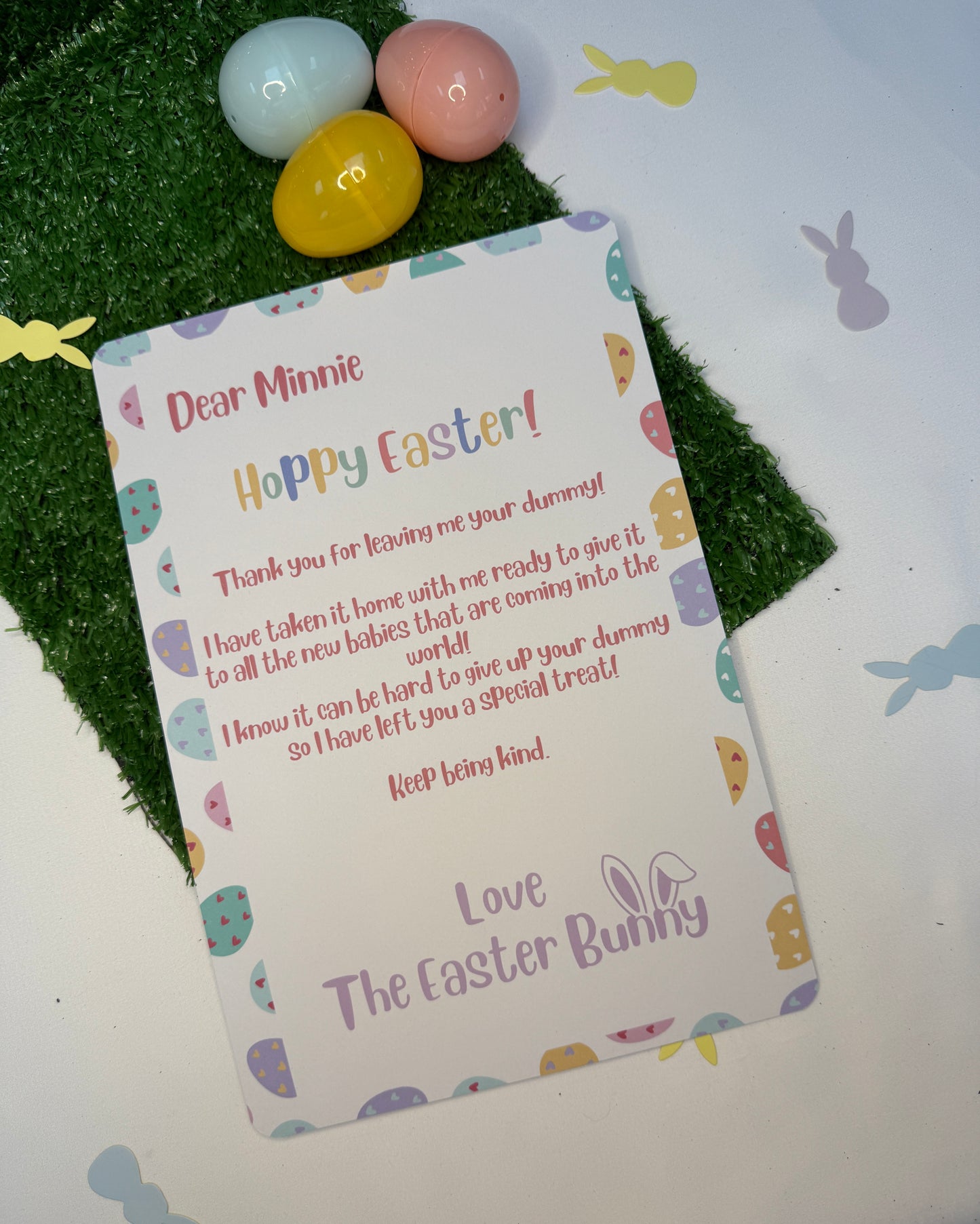 Personalised White Dummy Letter, A4 Letter From The Easter Bunny