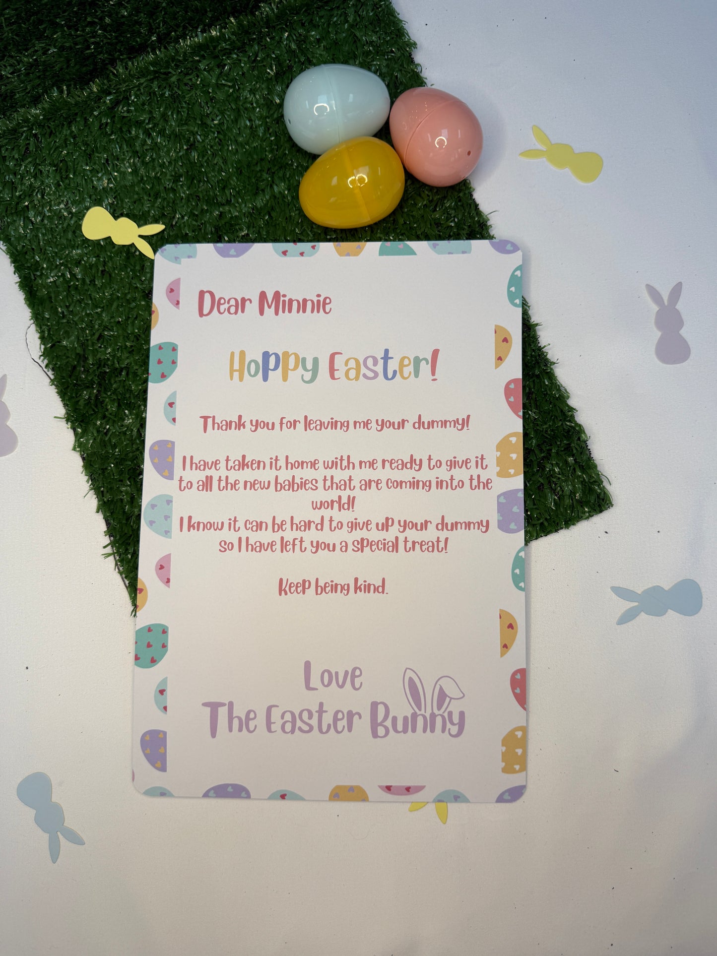 Personalised White Dummy Letter, A4 Letter From The Easter Bunny