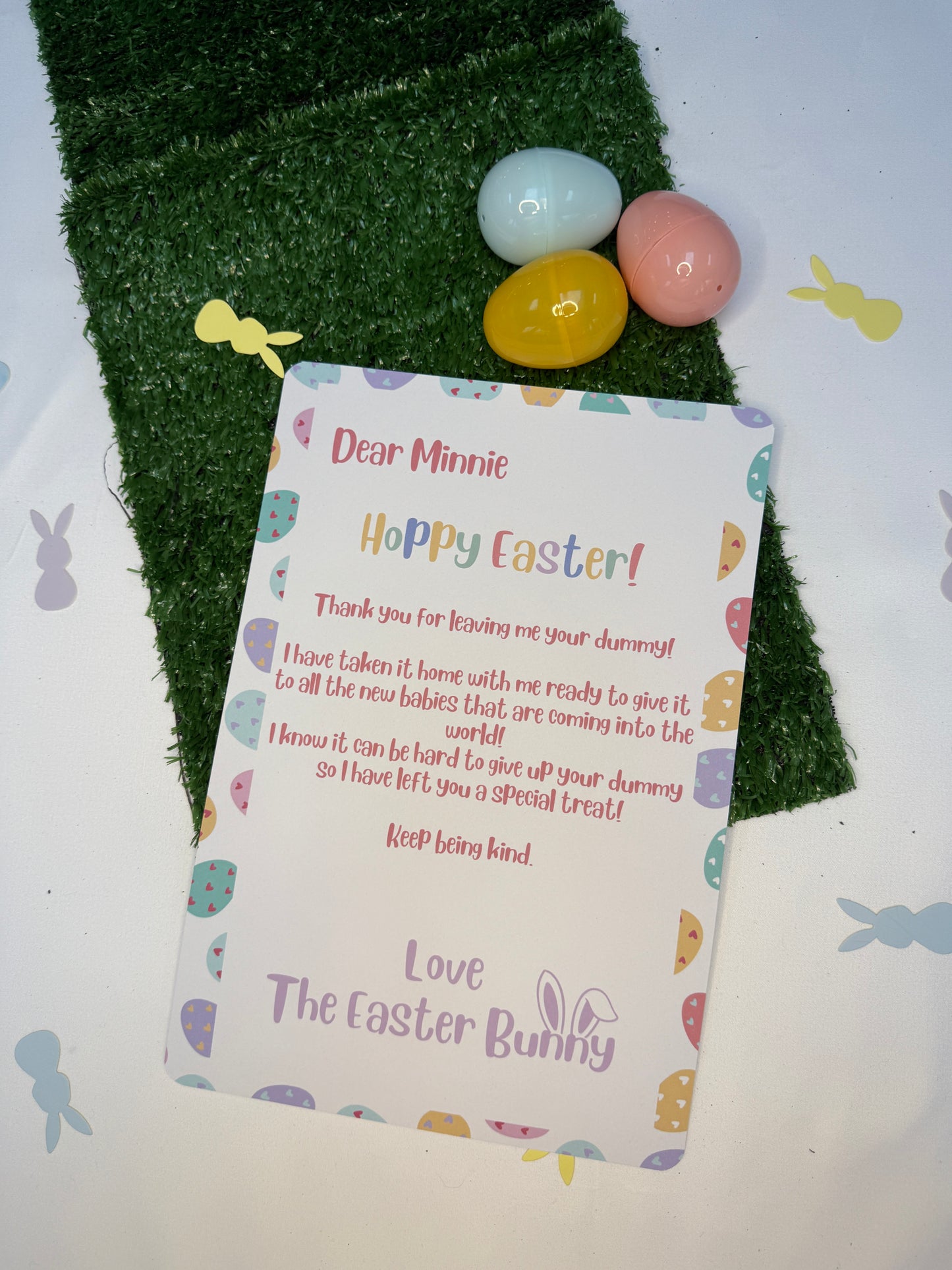 Personalised White Dummy Letter, A4 Letter From The Easter Bunny