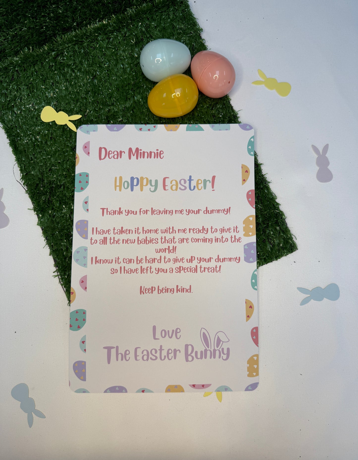 Personalised White Dummy Letter, A4 Letter From The Easter Bunny