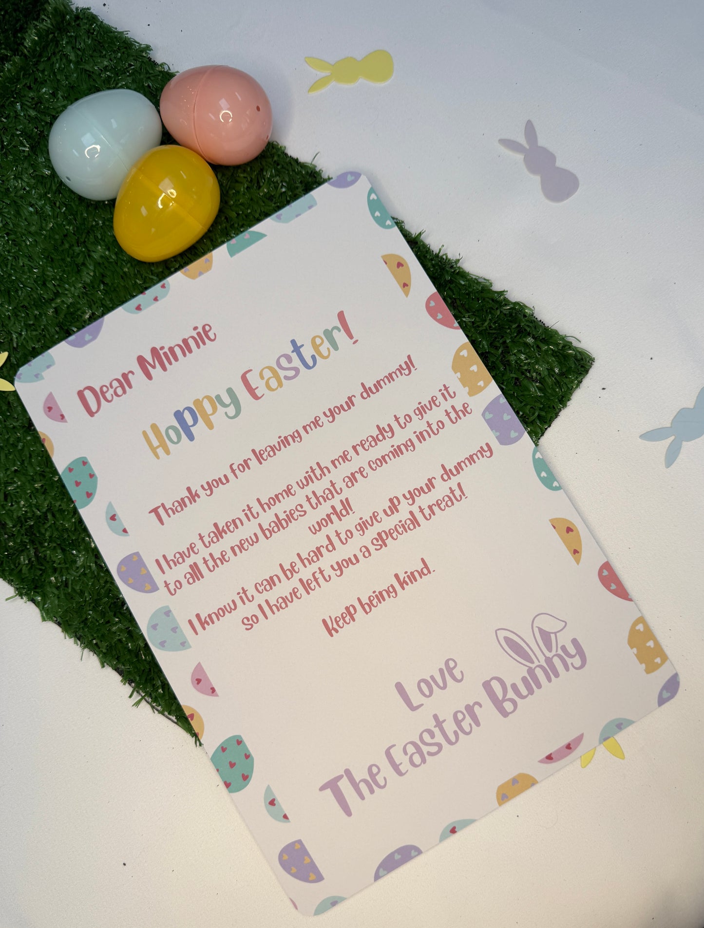 Personalised White Dummy Letter, A4 Letter From The Easter Bunny