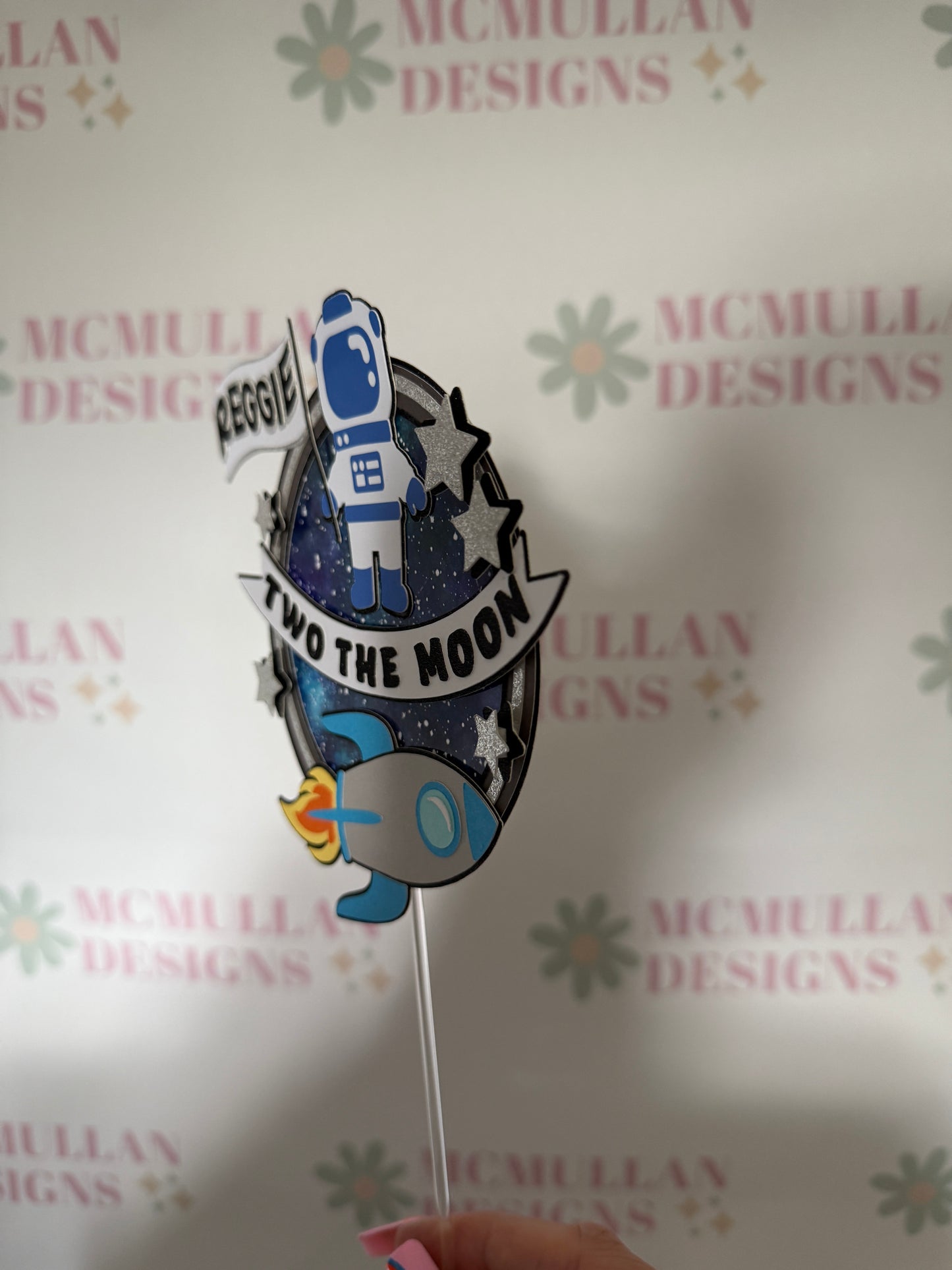 Two The Moon Cake Topper