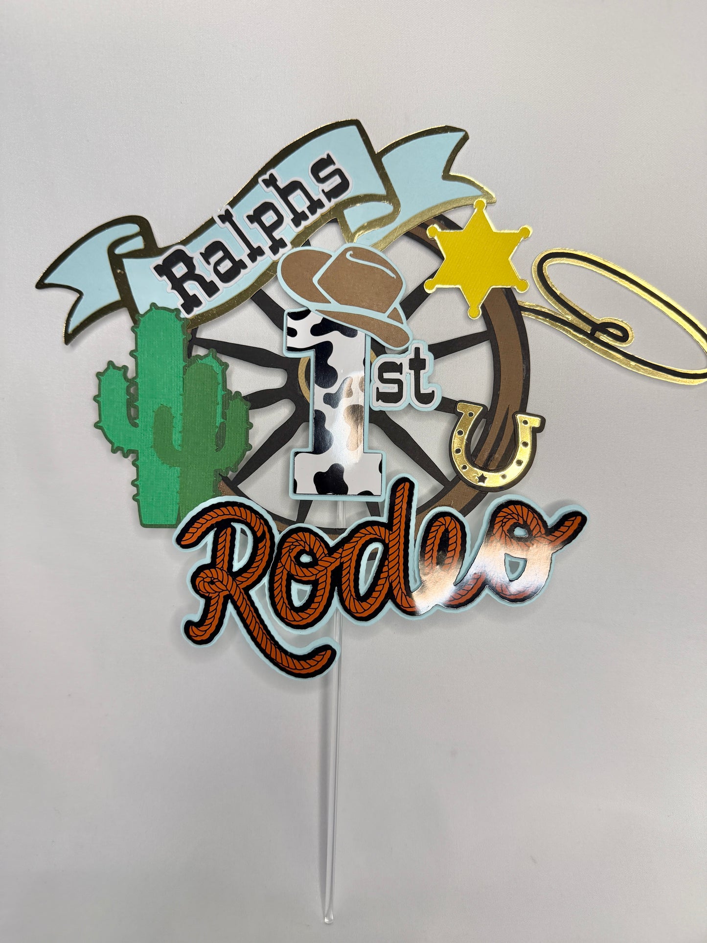 1st Rodeo Cake Topper