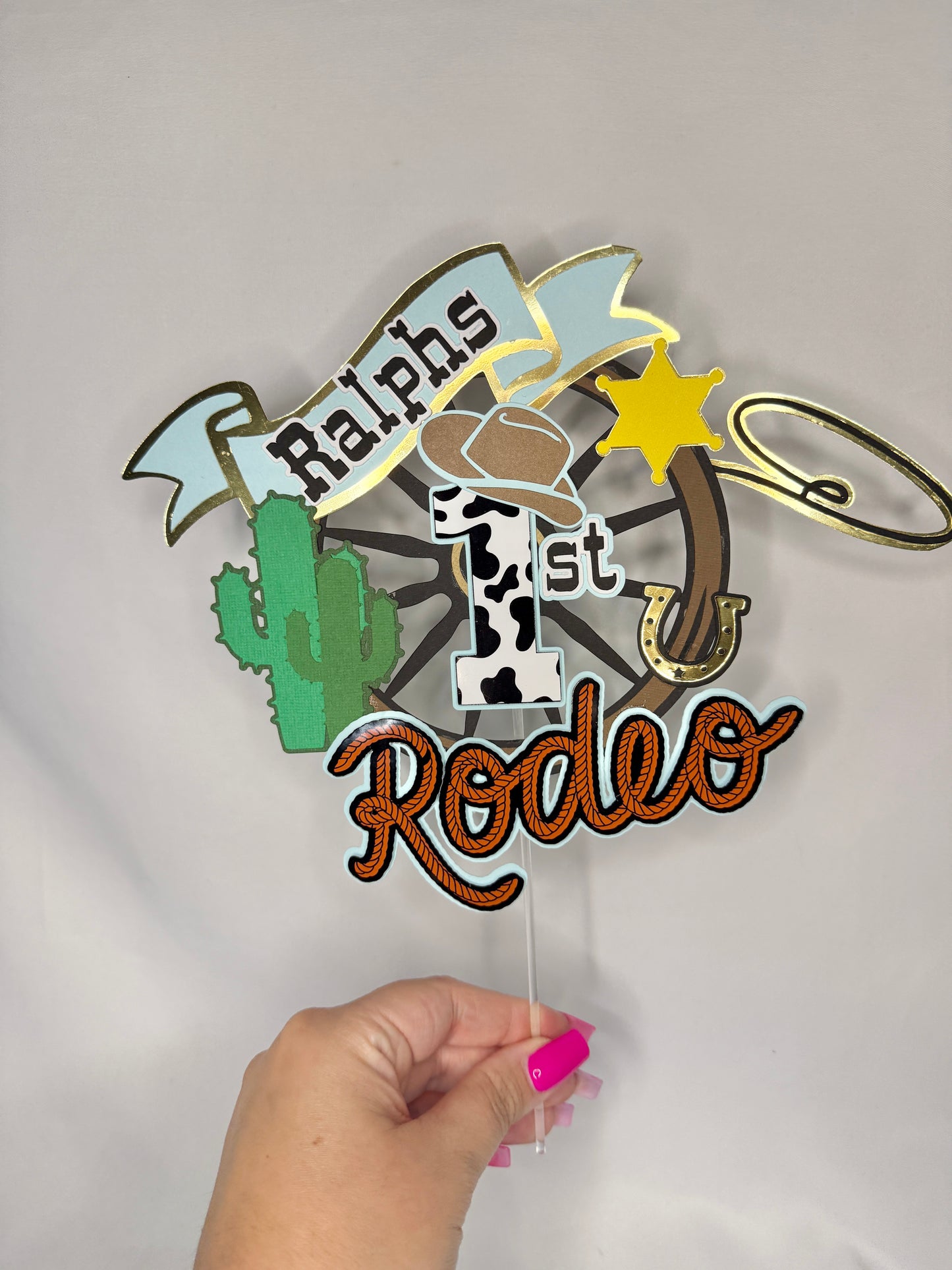 1st Rodeo Cake Topper
