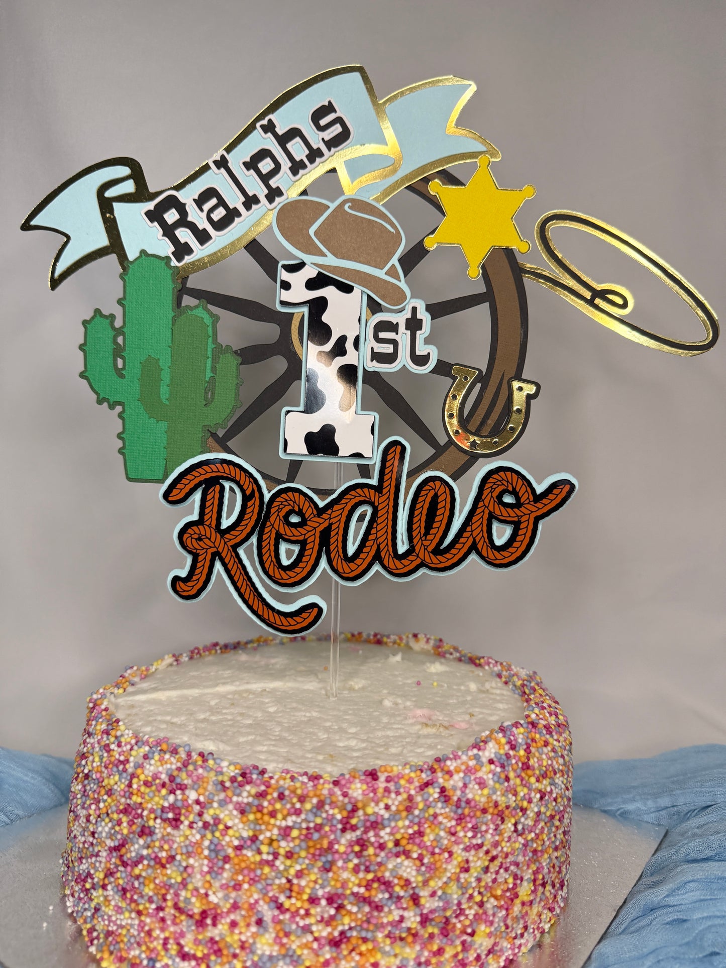1st Rodeo Cake Topper