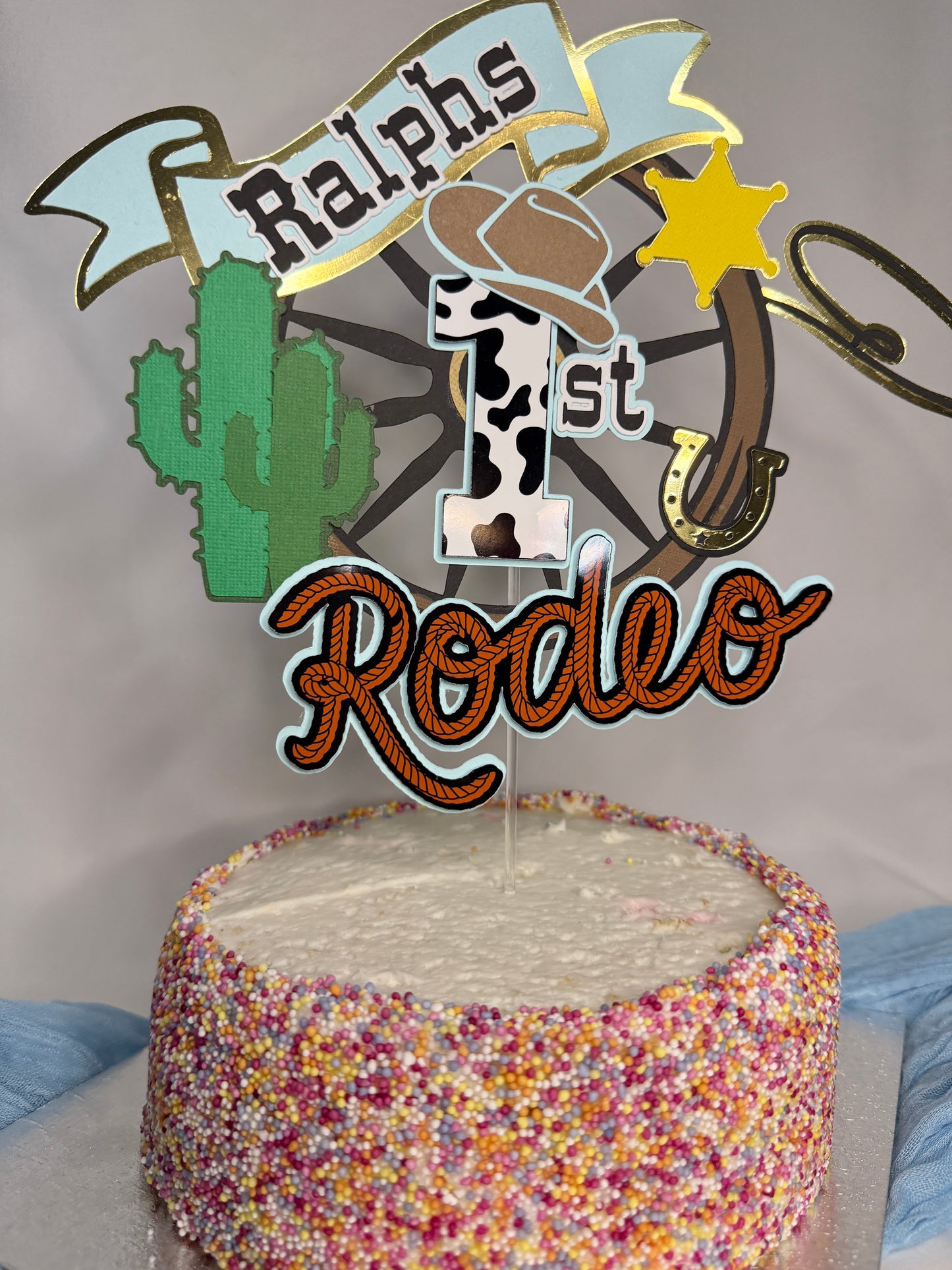 1st Rodeo Cake Topper