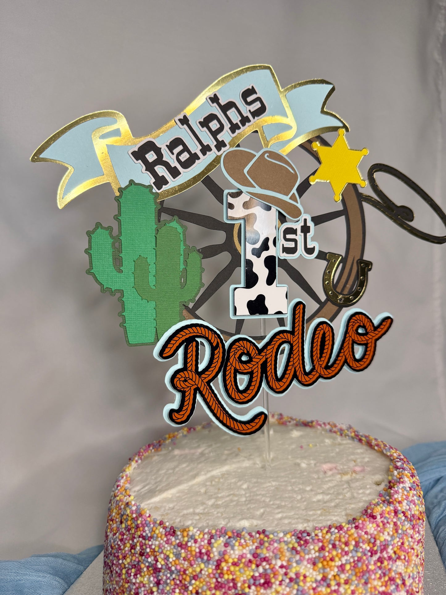 1st Rodeo Cake Topper