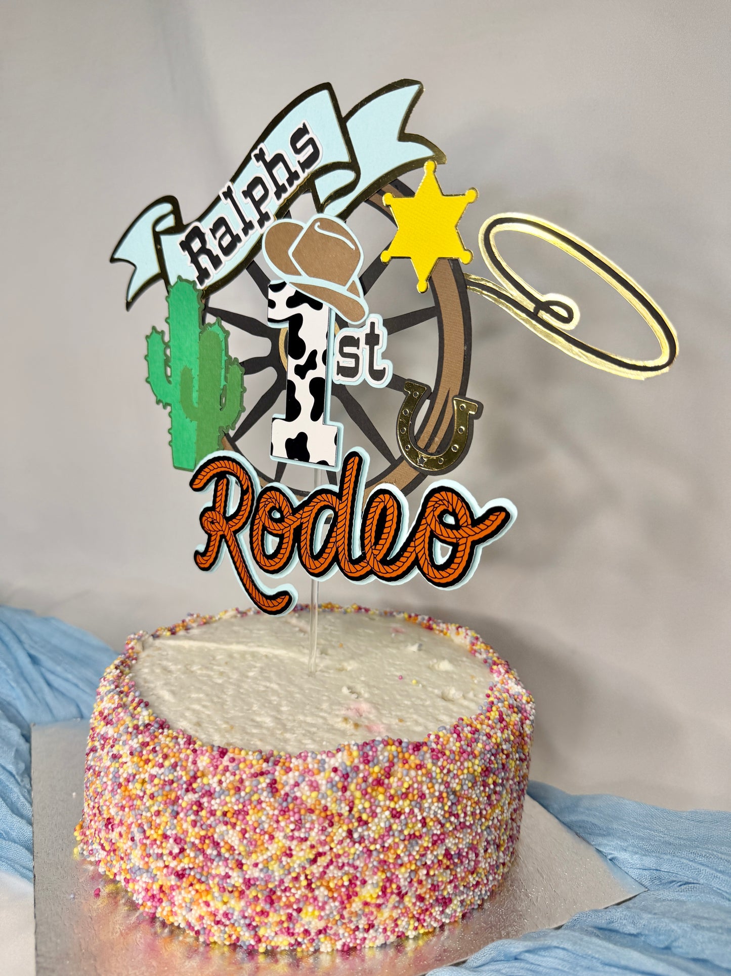 1st Rodeo Cake Topper