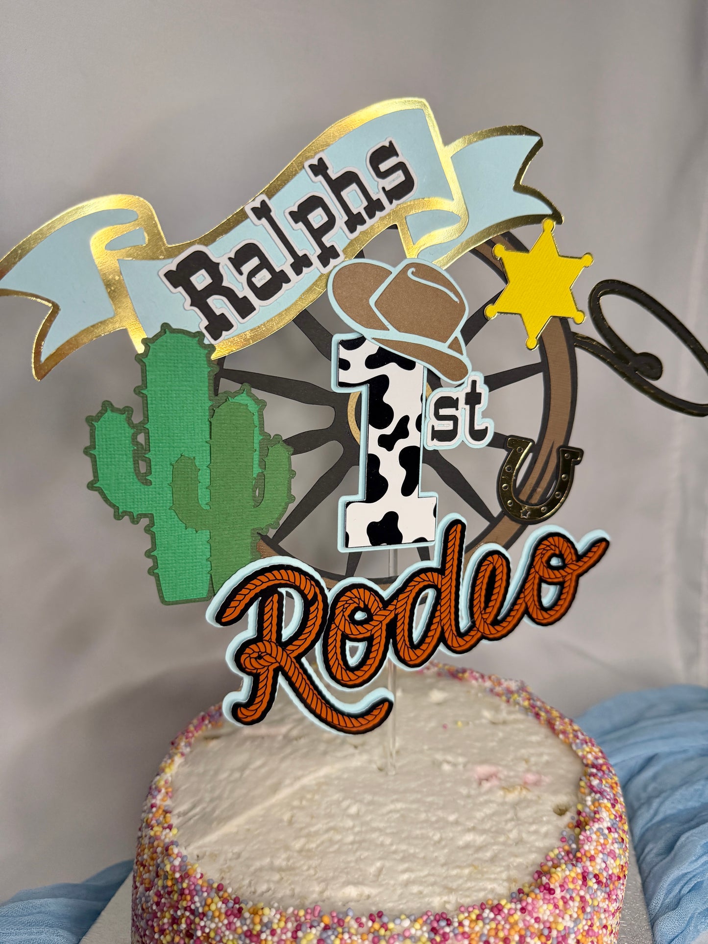 1st Rodeo Cake Topper