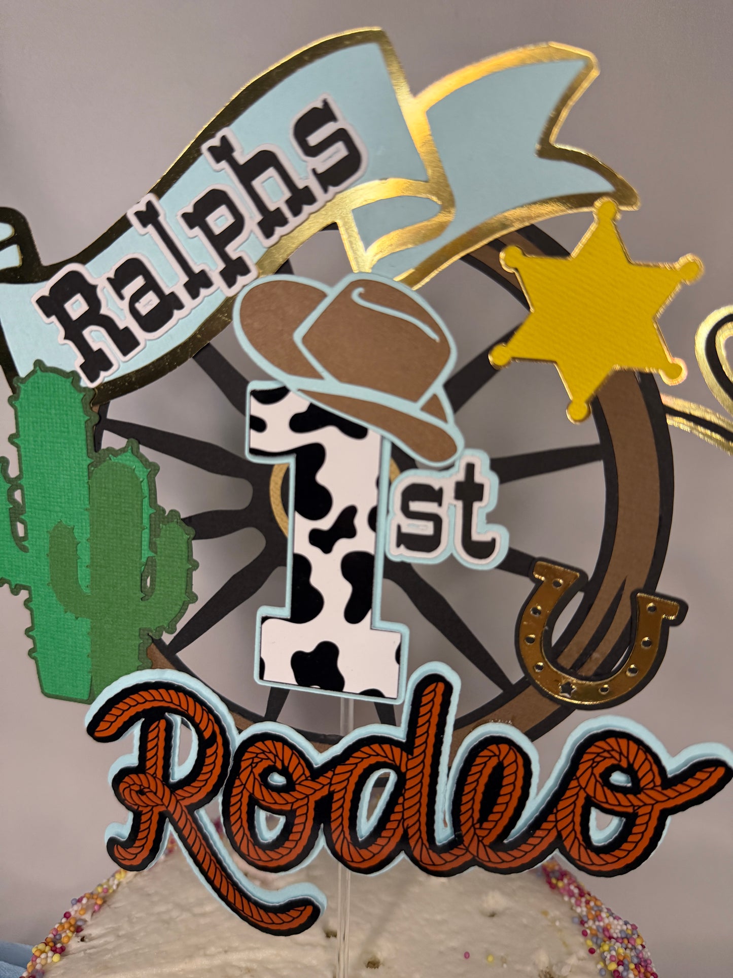1st Rodeo Cake Topper