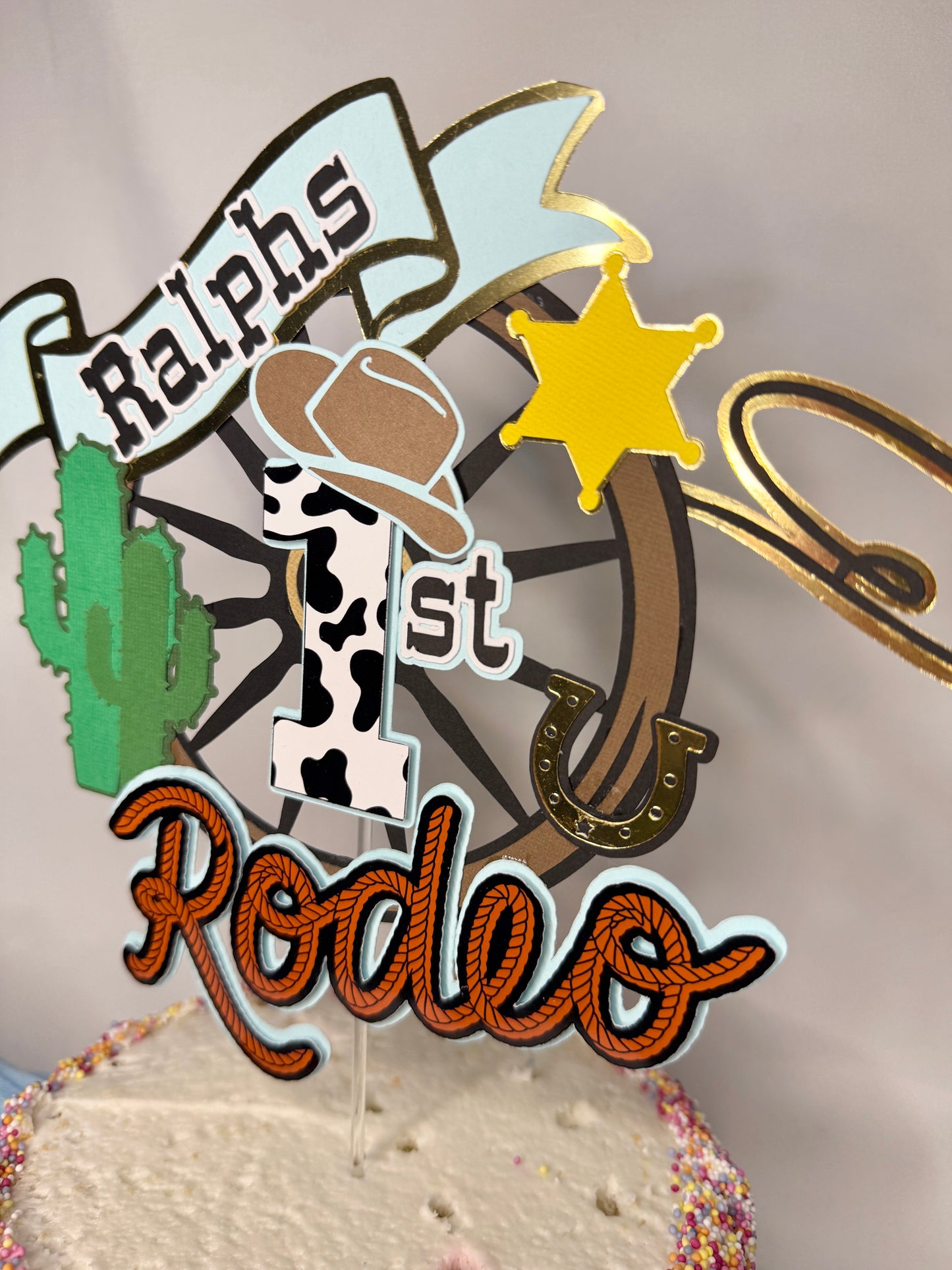 1st Rodeo Cake Topper