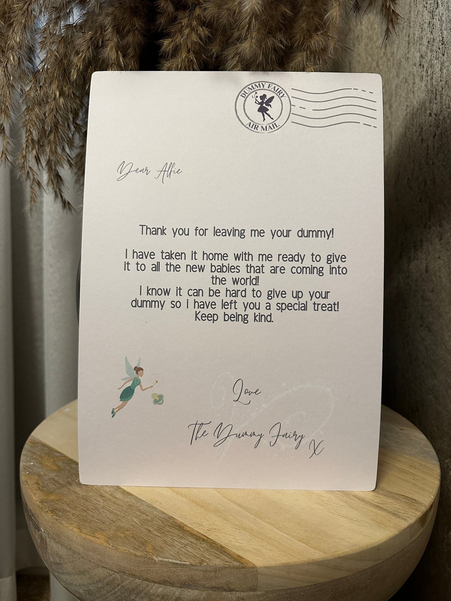 Personalised A4 Dummy Fairy Letter