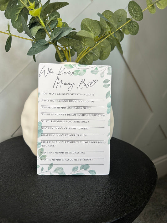 Green Eucalyptus Who Knows Mummy Best- Pack of 10