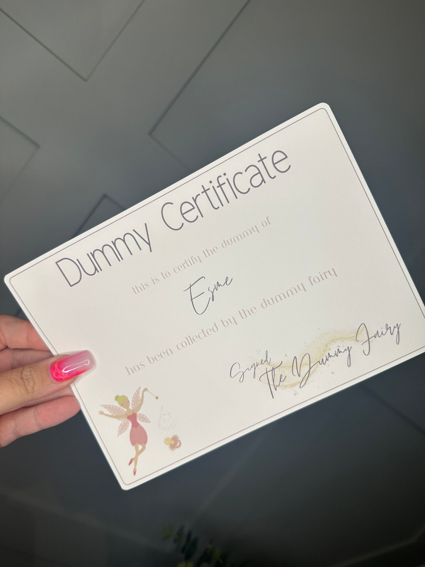 Personalised Dummy Certificate