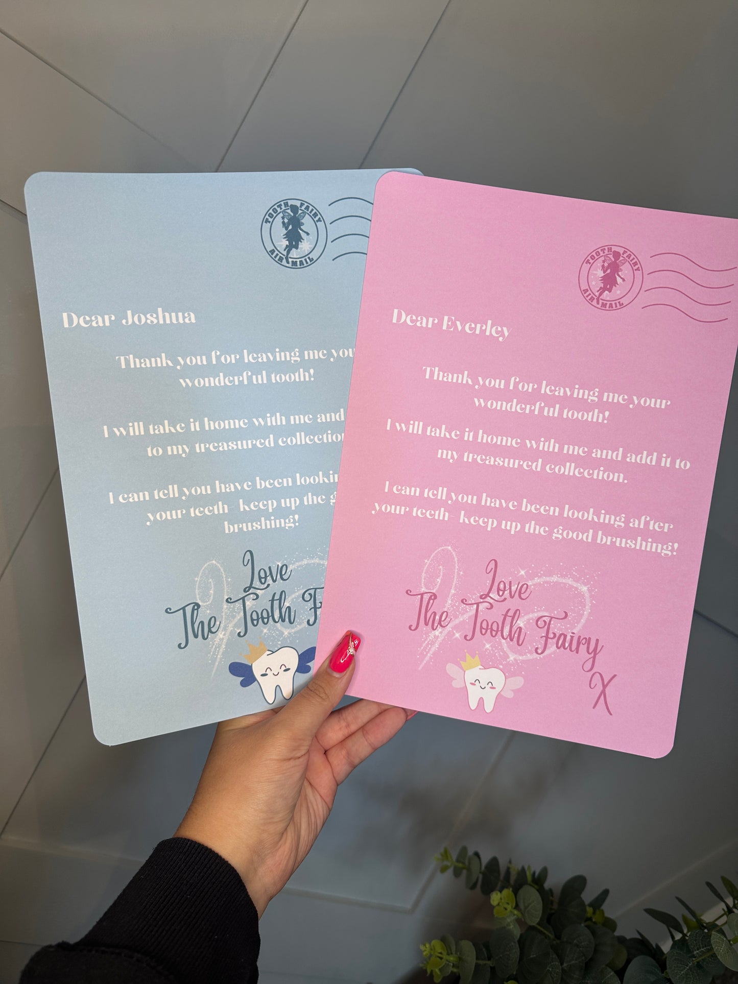 A4 Tooth Fairy Letter- Available in Blue, Pink or Green