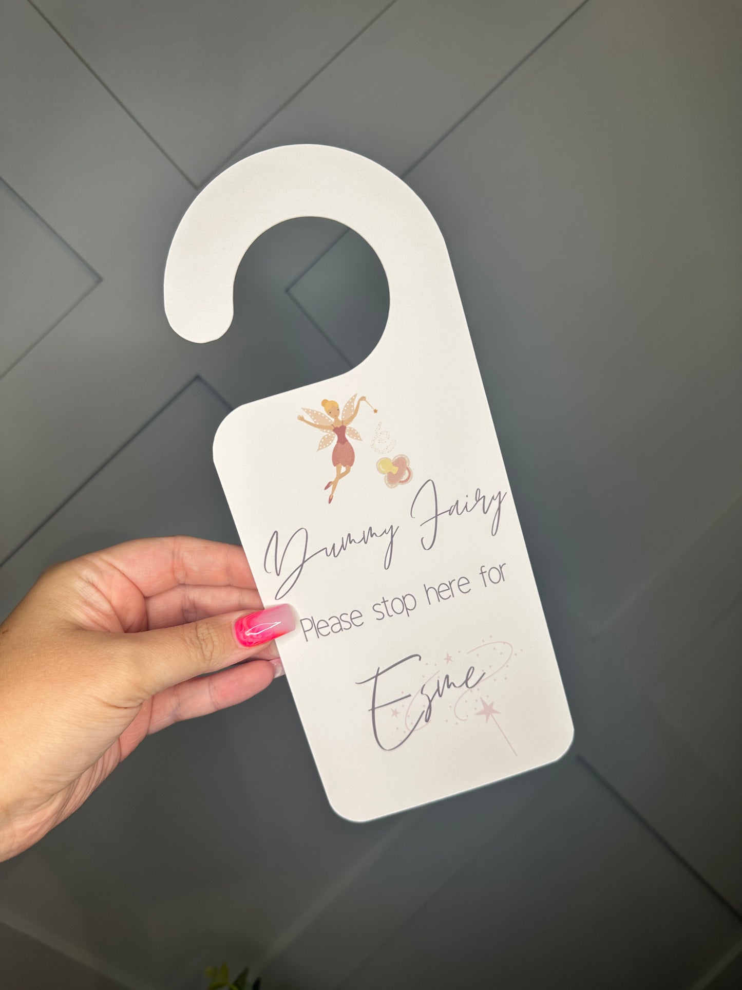 Dummy Fairy Door Hanger- Available in Pink, Green or Blue  Fairy