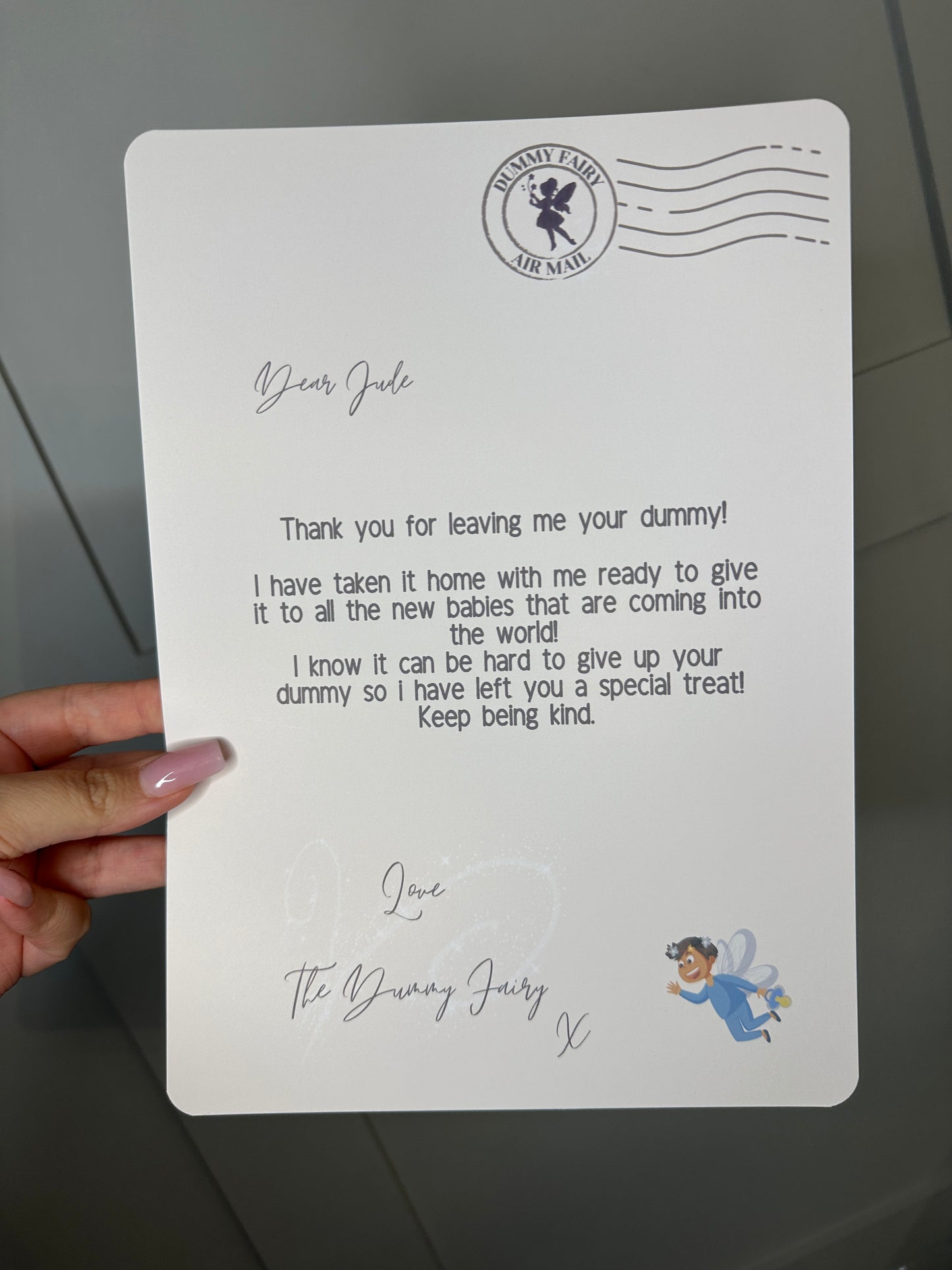 Personalised A4 Dummy Fairy Letter