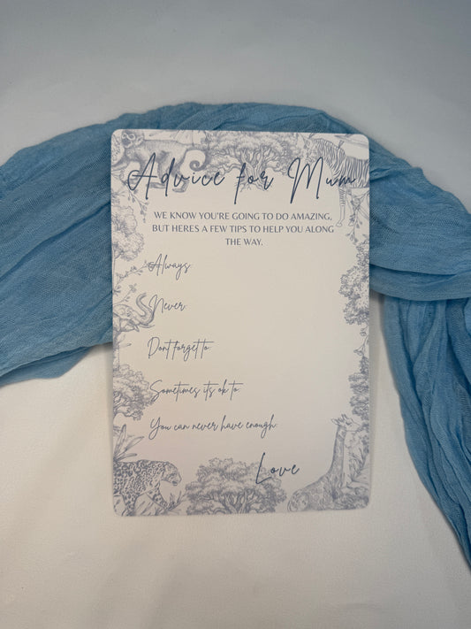 Blue Safari Advice for Mum Cards- Pack of 10