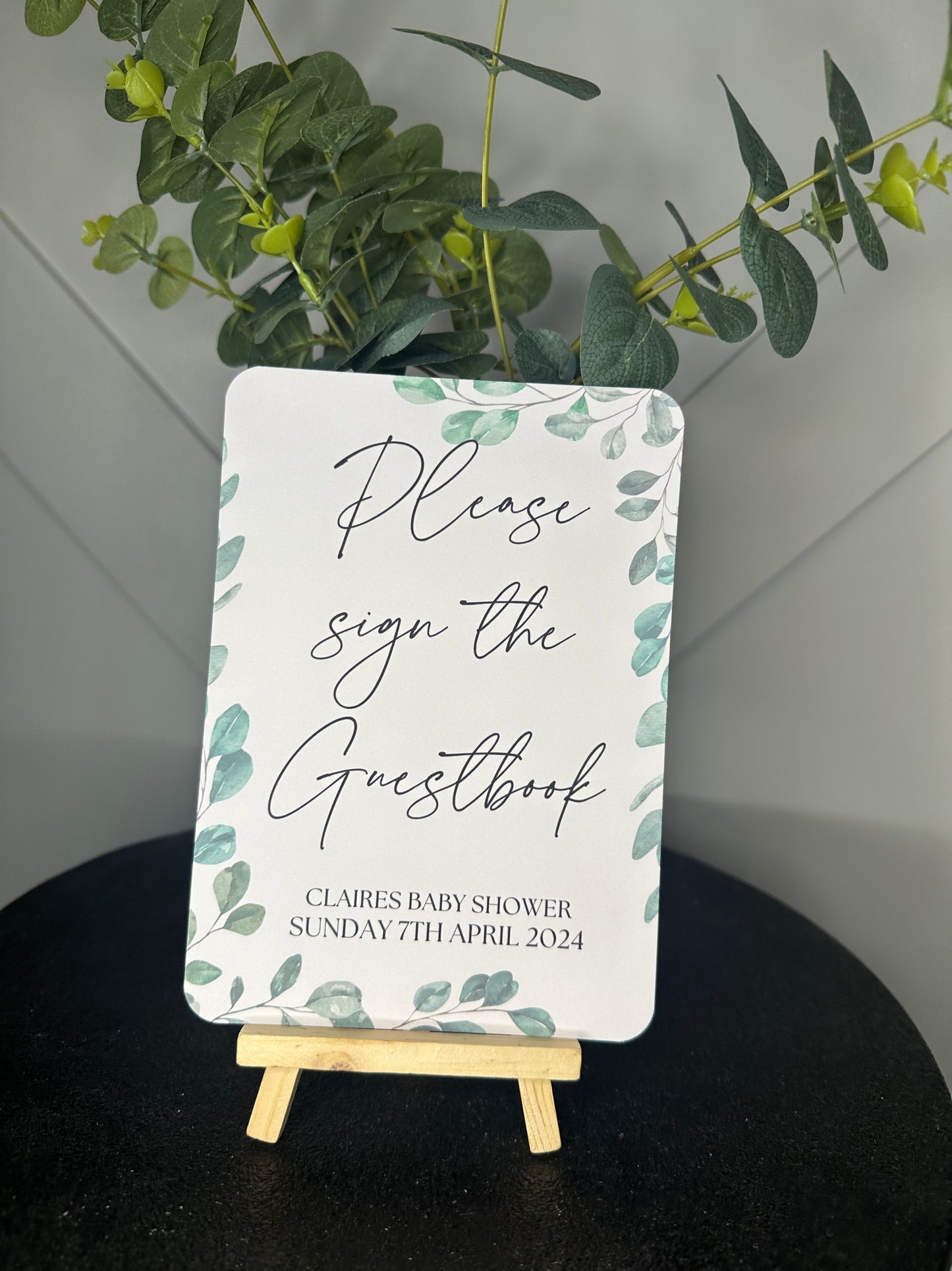 Eucalyptus Green Guestbook Sign- A4 or 5x7 Size