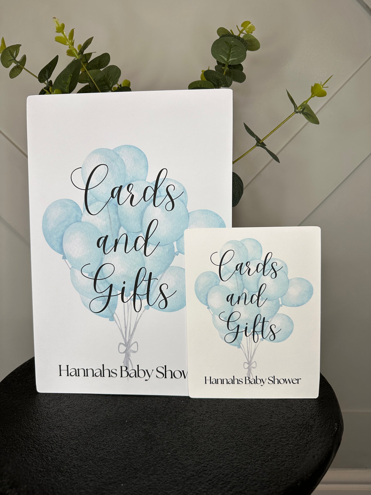 Blue Balloons Cards and Gifts Sign- A4 or 5x7 Size