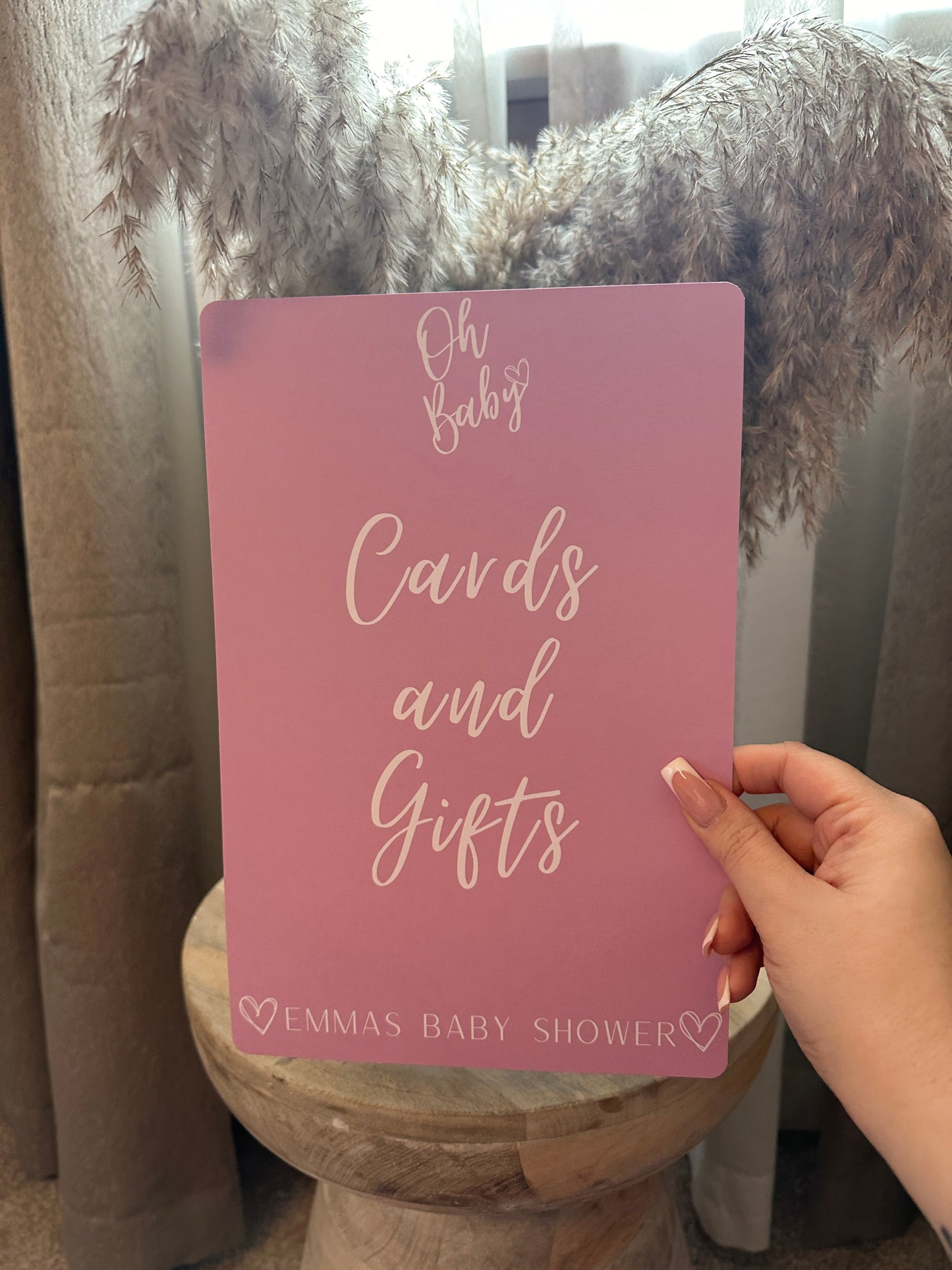 Pink Cards and Gifts Sign