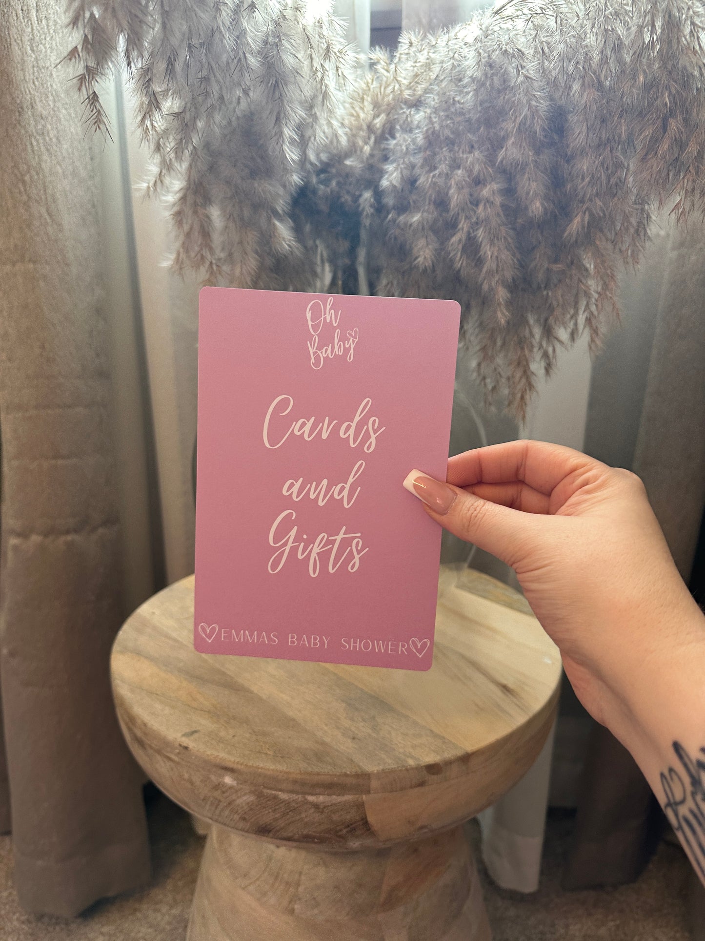 Pink Cards and Gifts Sign