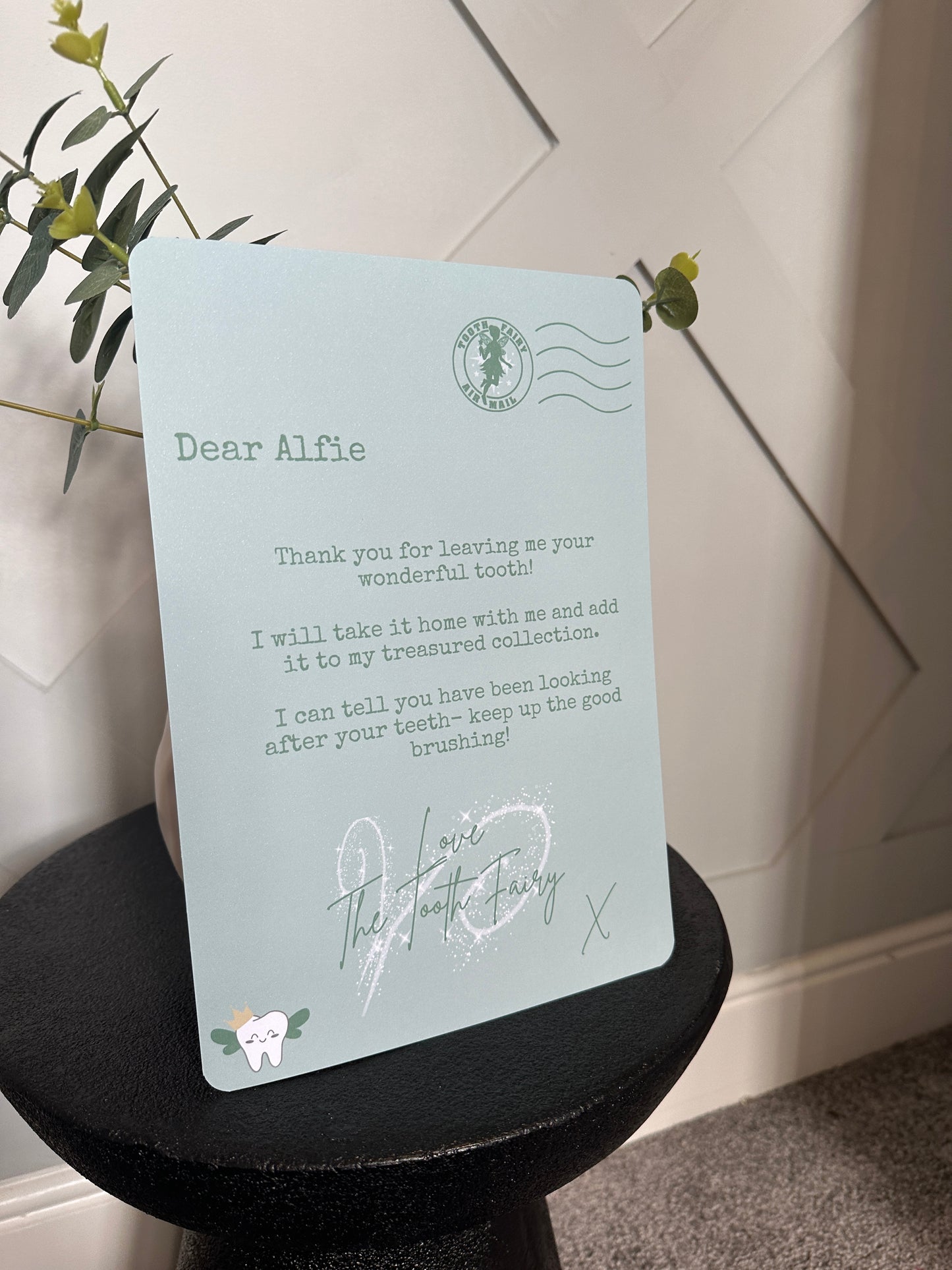 A4 Tooth Fairy Letter- Available in Blue, Pink or Green