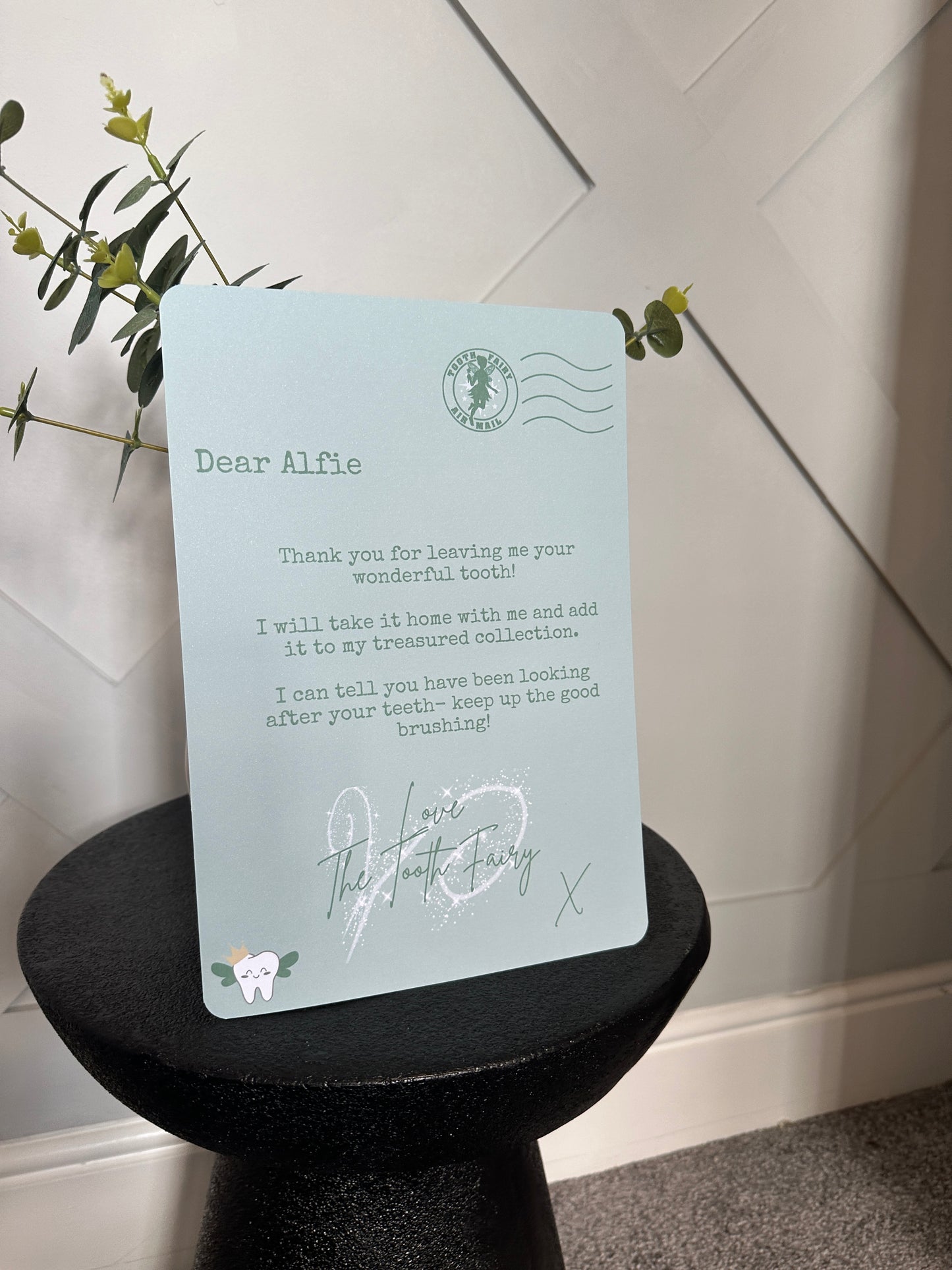 A4 Tooth Fairy Letter- Available in Blue, Pink or Green