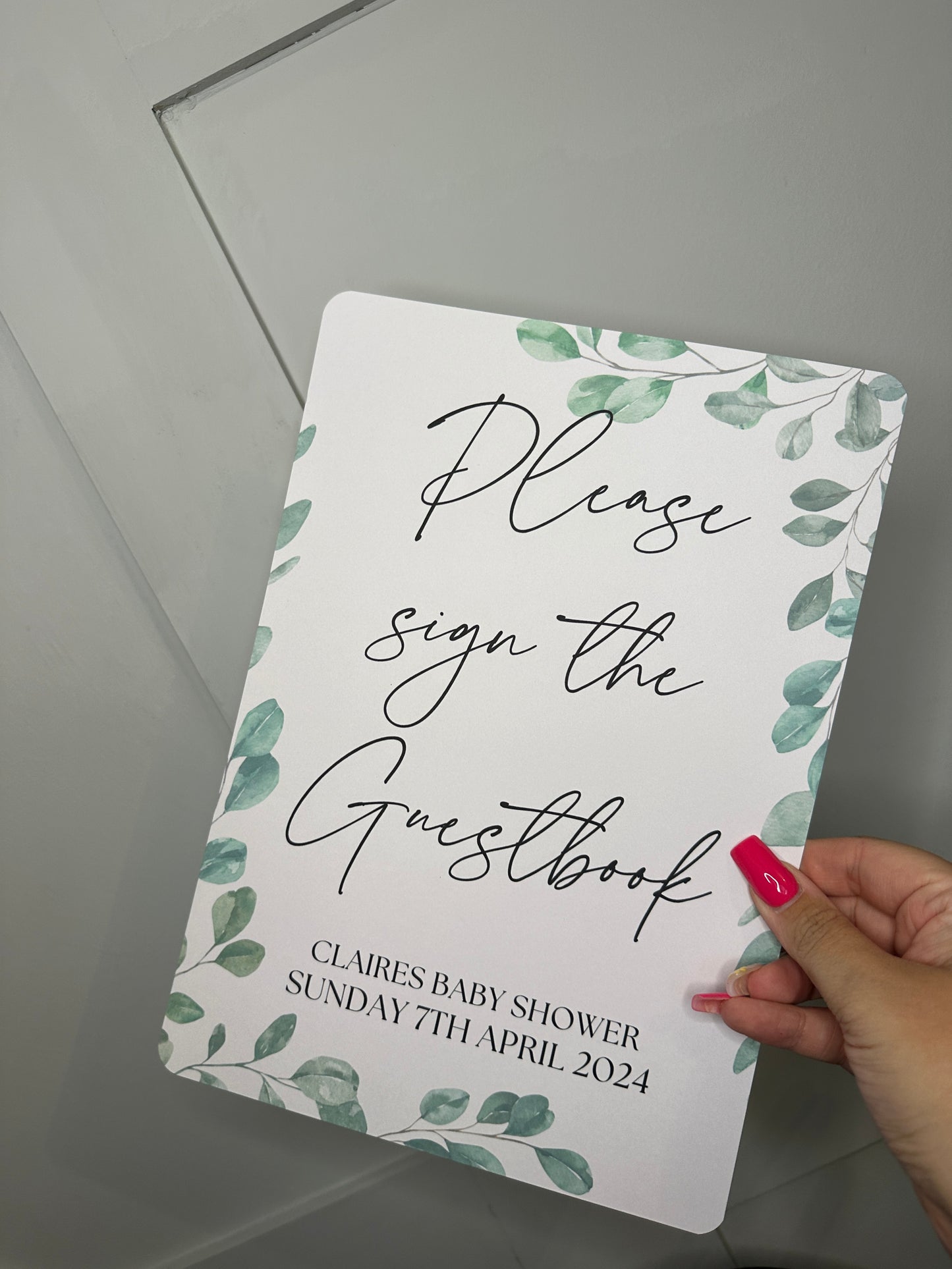 Eucalyptus Green Guestbook Sign- A4 or 5x7 Size