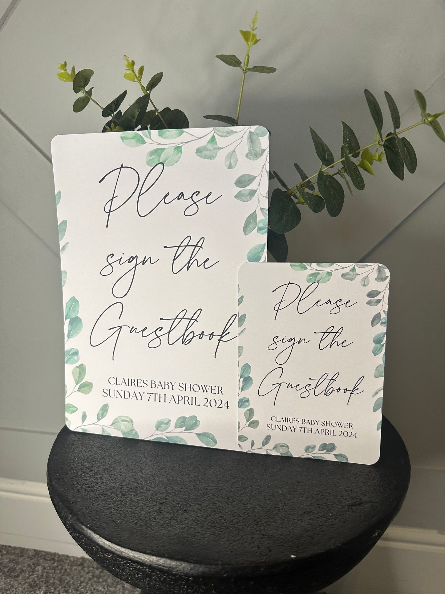 Eucalyptus Green Guestbook Sign- A4 or 5x7 Size