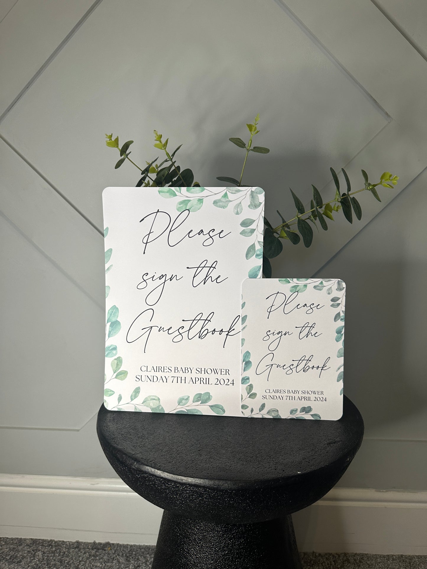 Eucalyptus Green Guestbook Sign- A4 or 5x7 Size