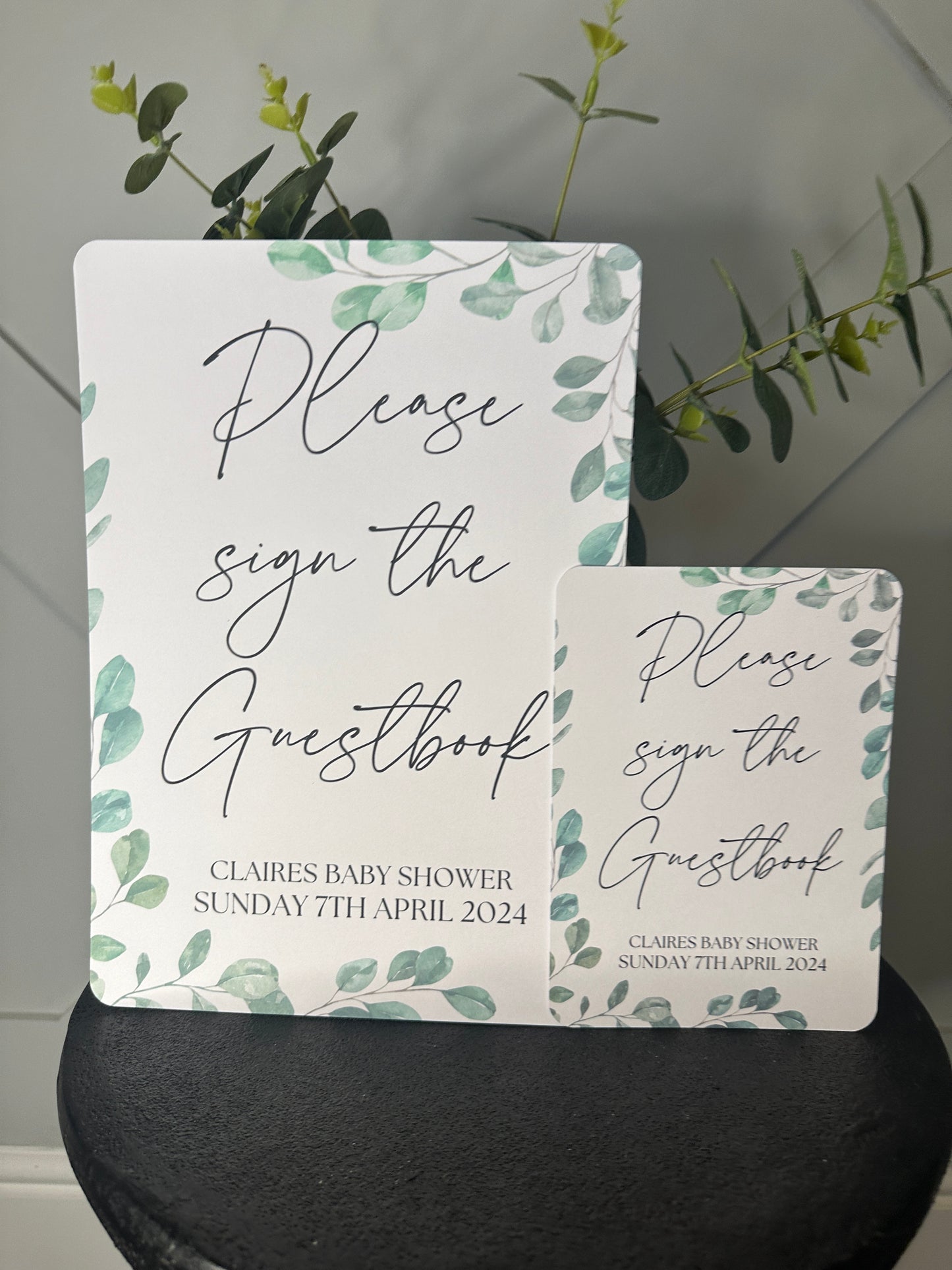 Eucalyptus Green Guestbook Sign- A4 or 5x7 Size