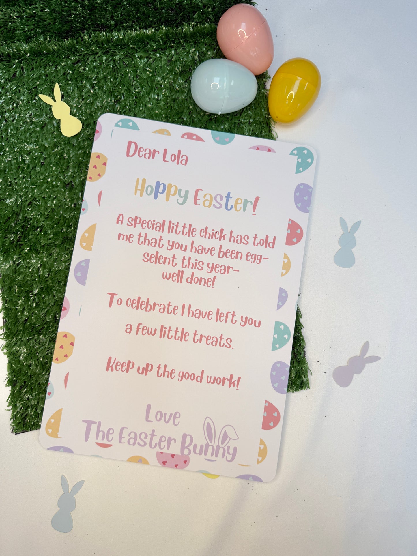 Personalised White A4 Letter From The Easter Bunny