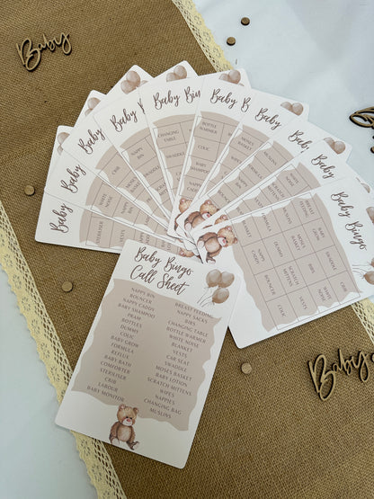 Teddy Bear Baby Bingo, Includes 10 varieties of cards and call sheet.