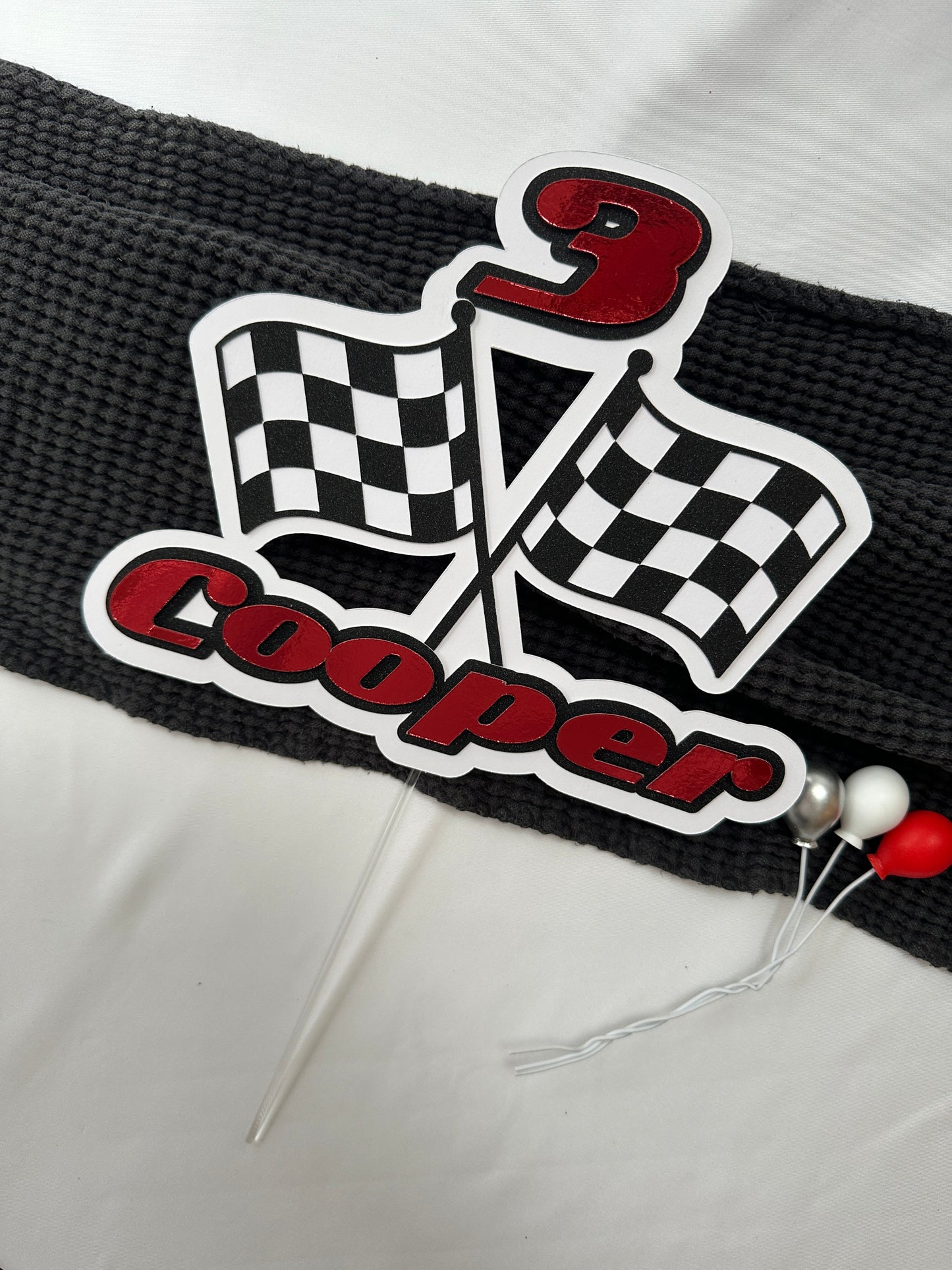 Racing Flag Cake Topper