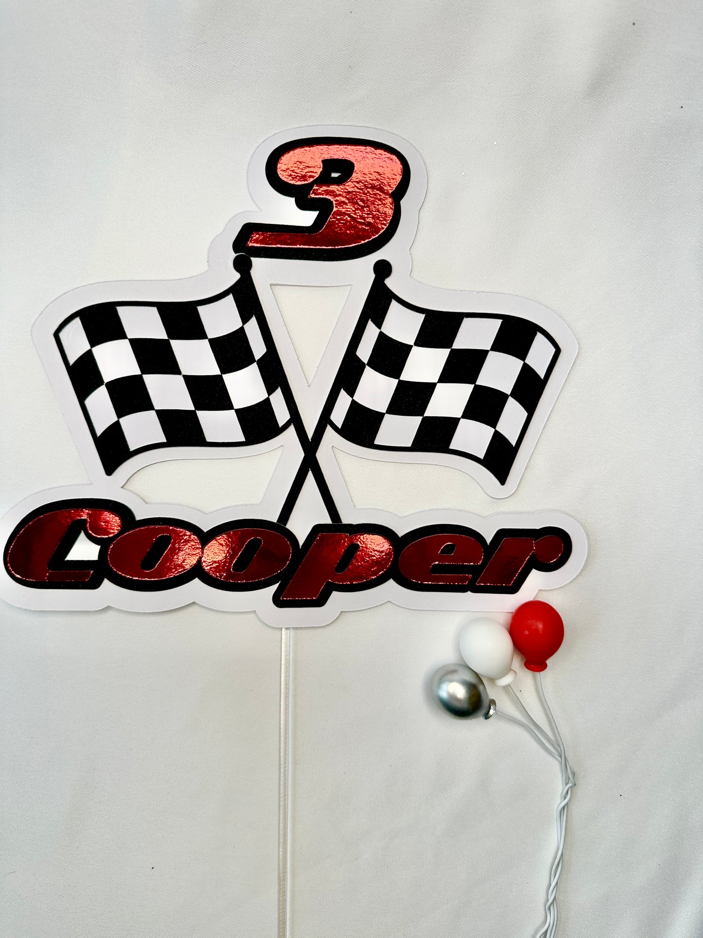 Racing Flag Cake Topper