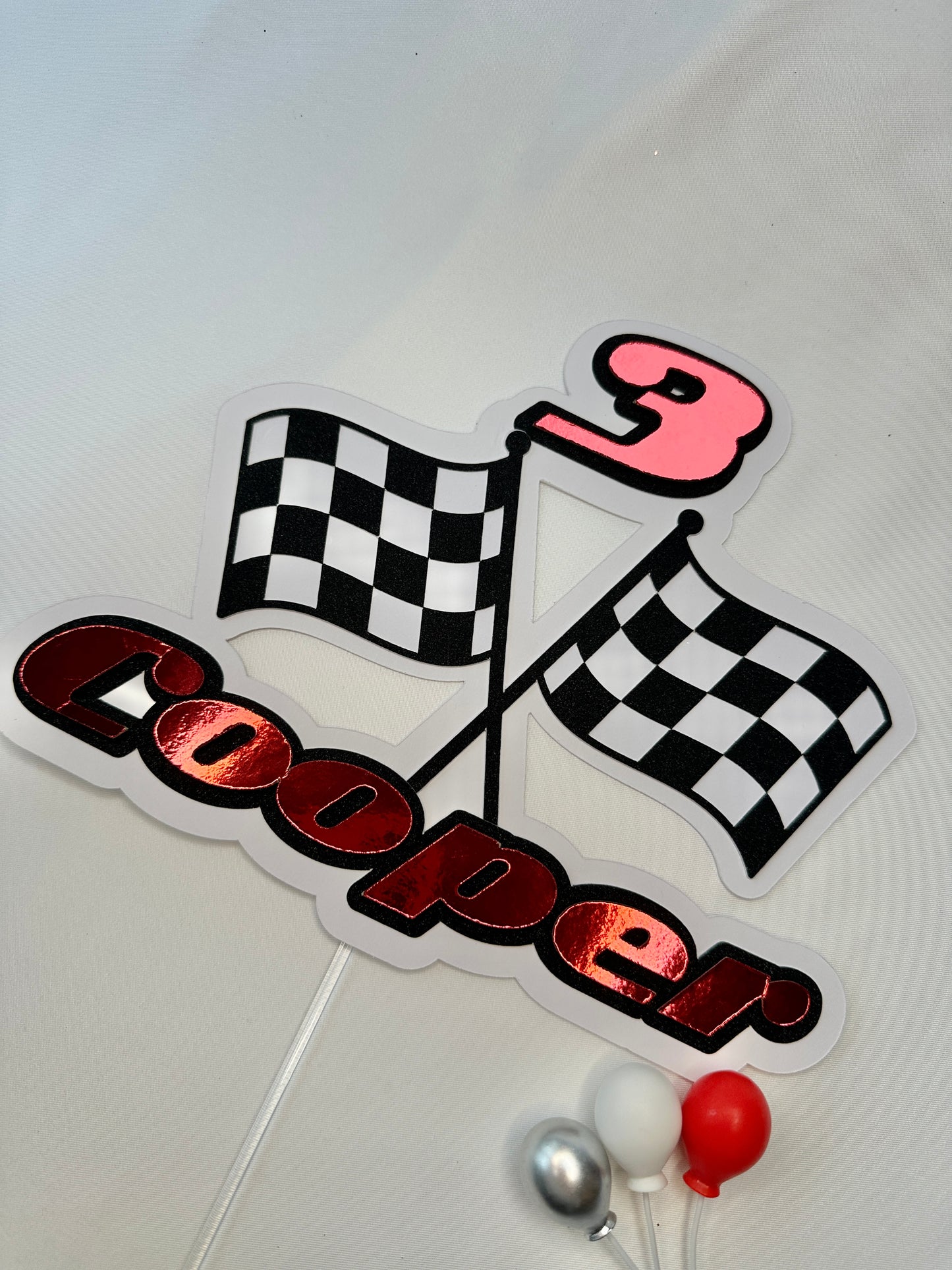 Racing Flag Cake Topper