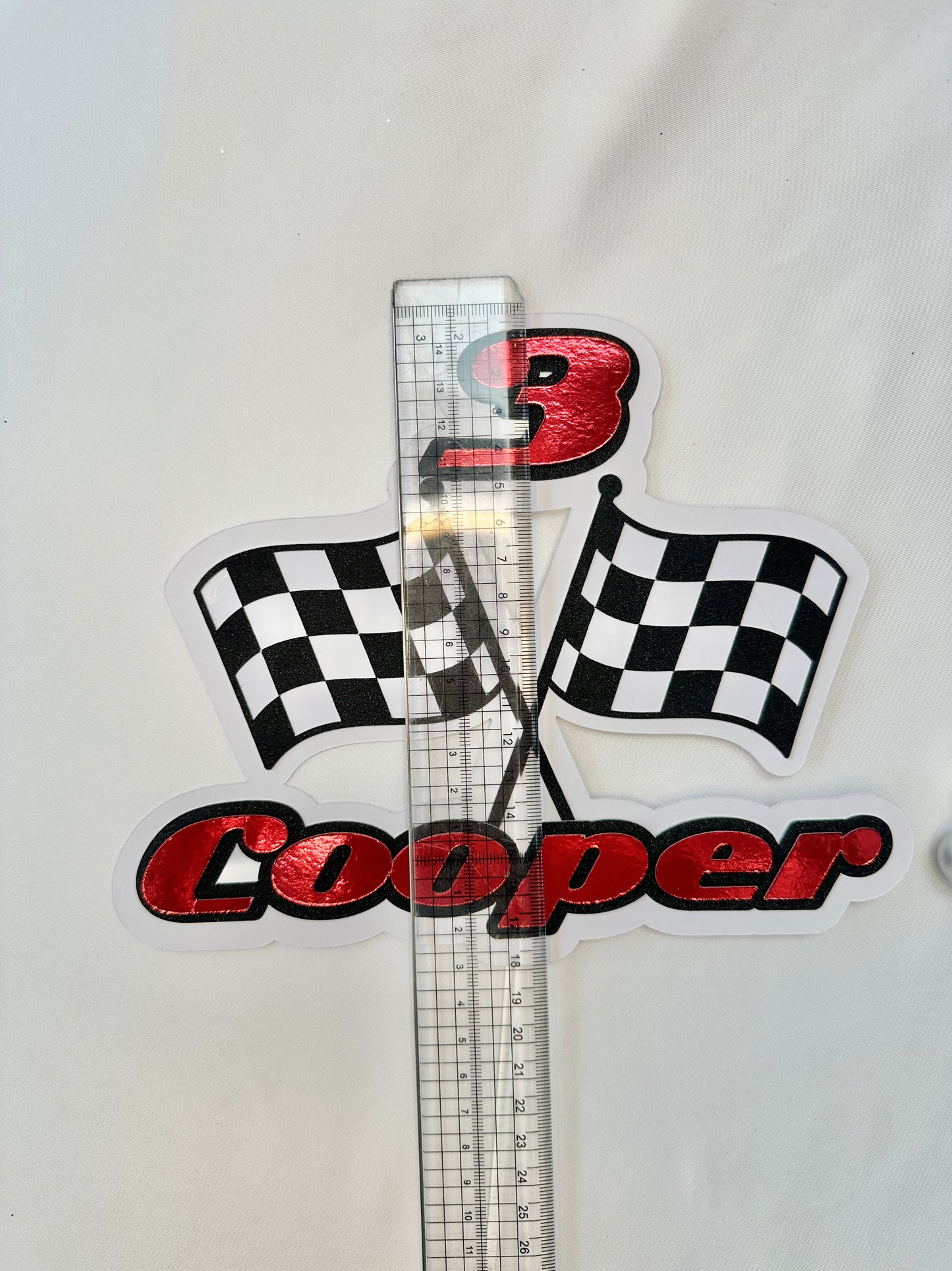 Racing Flag Cake Topper