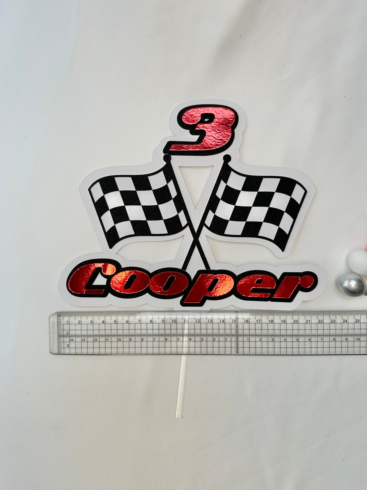 Racing Flag Cake Topper