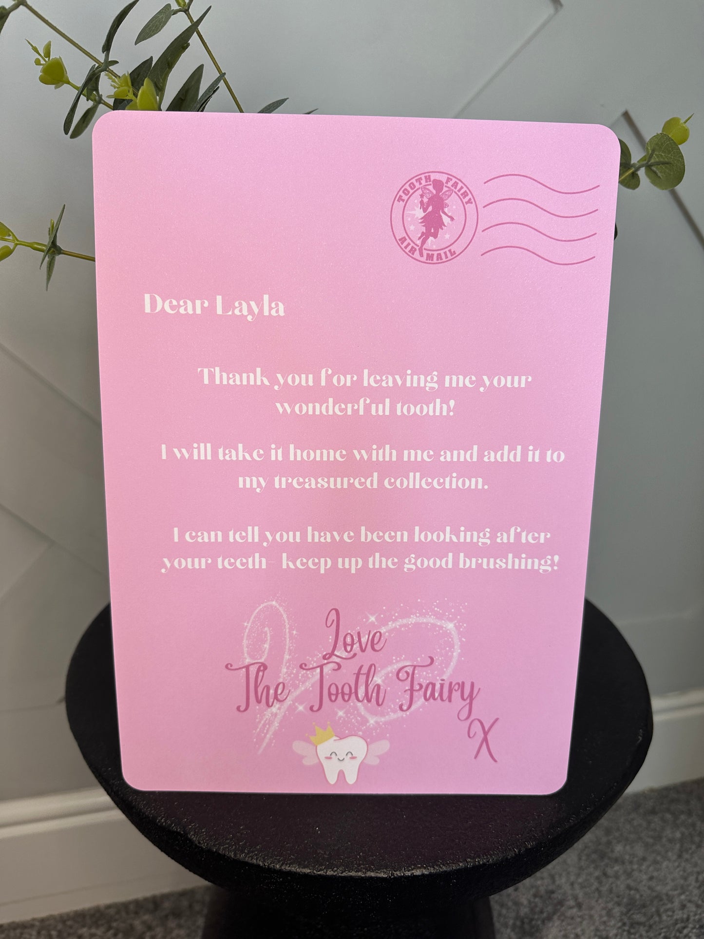 A4 Tooth Fairy Letter- Available in Blue, Pink or Green