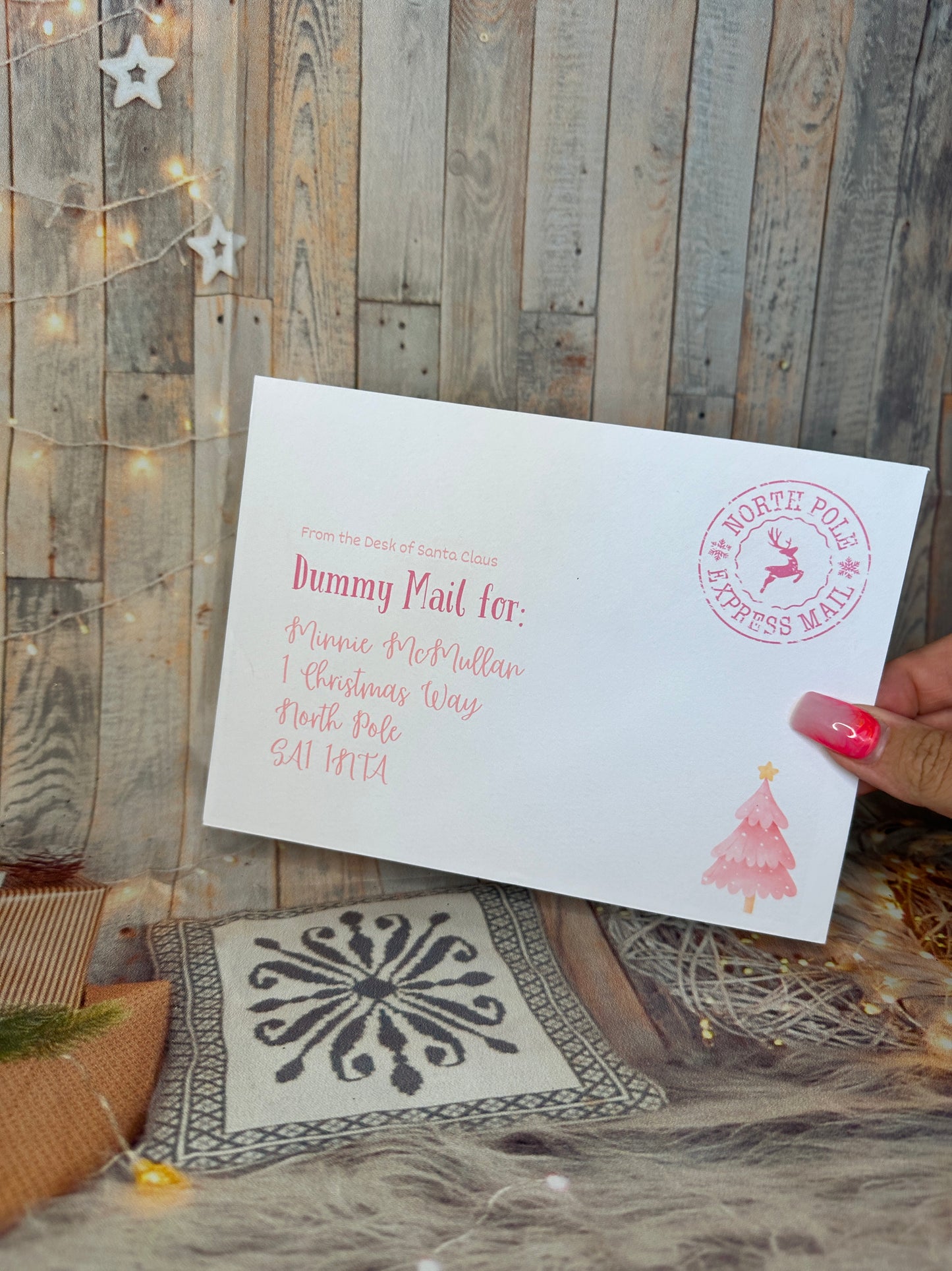 Pink Letter From Santa, Asking The Child To Give Up The Dummy, Personalised with Envelope.